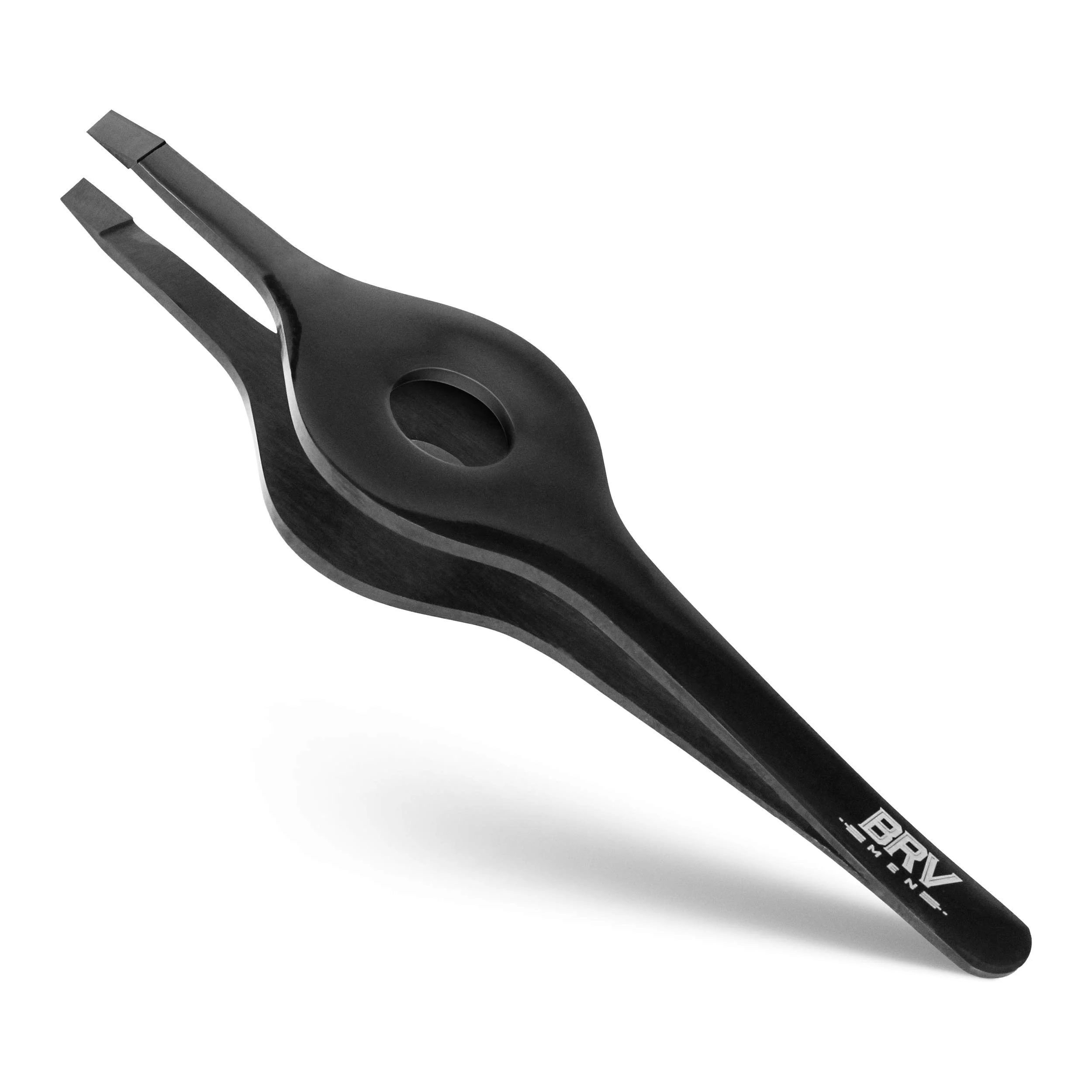 Unique BRV MEN Wide Grip Slant Tweezers Hand-Filed Slanted Tips for Ultra-Precision Tweezers for Eyebrows Nose Ear Facial Hair Professional Tweezers Convenient