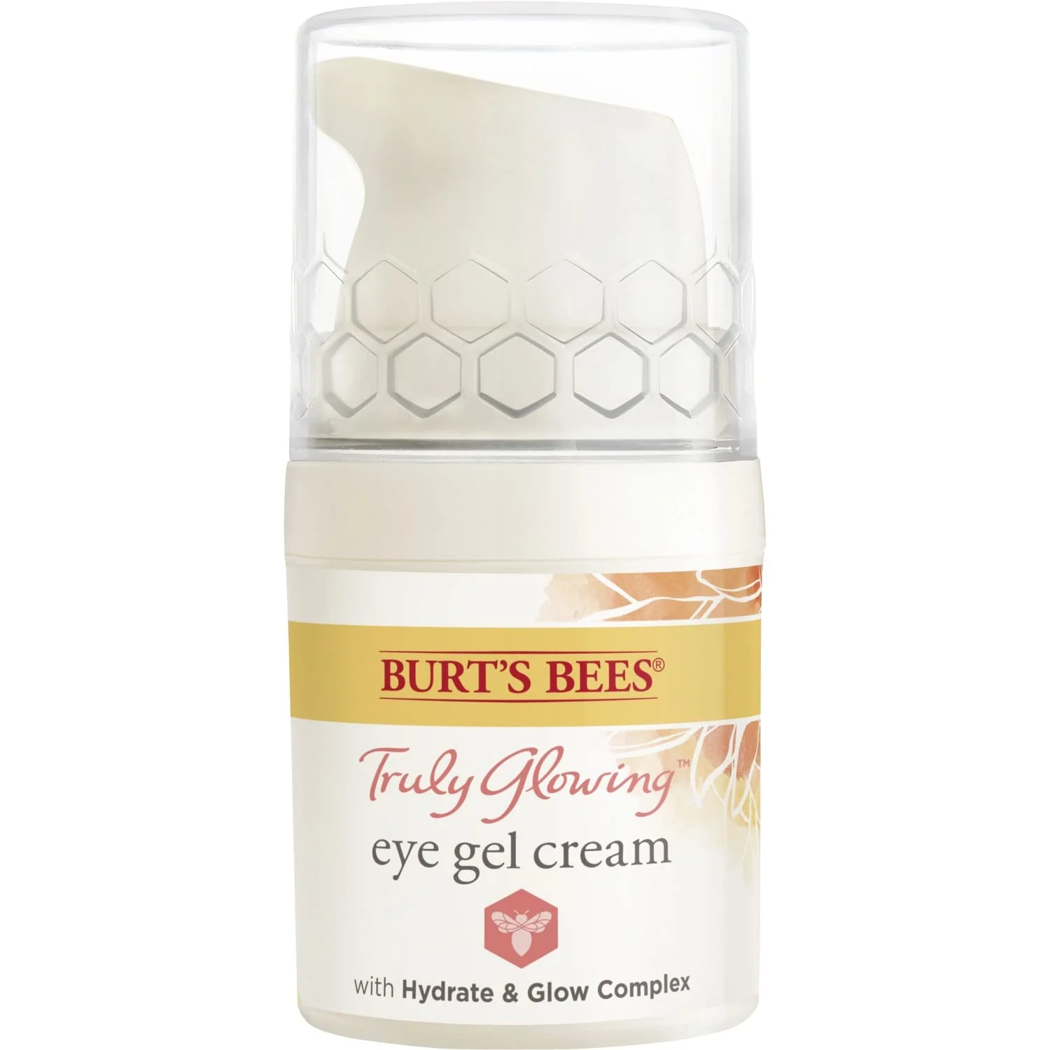 Pure Burt's Bees Truly Glowing Eye Gel Cream Unisex 0.5 oz White First-Class