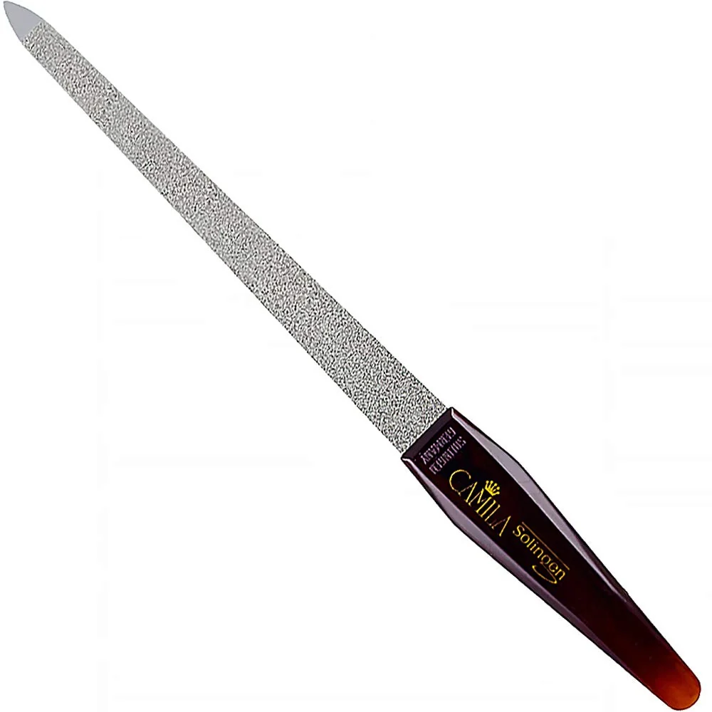 High-Grade Camila Solingen CS18 Sapphire Metal Nail File for Natural Nails Fingernail and Toenail Care 7 Double Sided Coarse and Fine for Manicure and Pedicure Breathable
