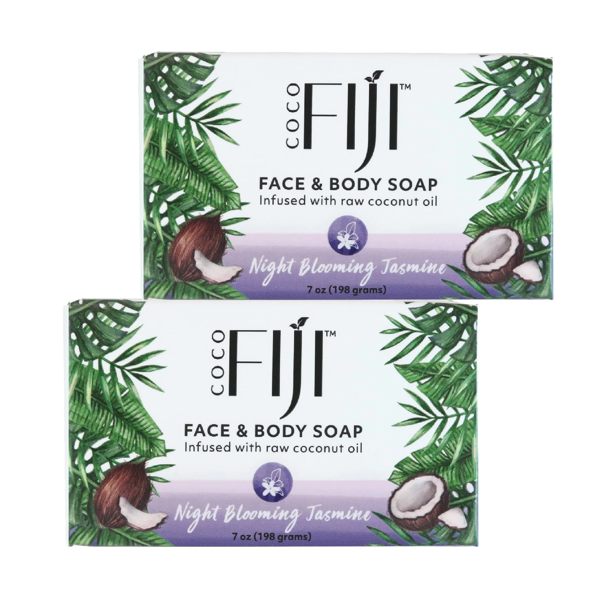 Responsible Coco Fiji Soap Bar for Face and Body Infused With Organic Coconut Oil Night Blooming Jasmine Essential Oil Natural Soap for Moisturizing Pore Top-Quality