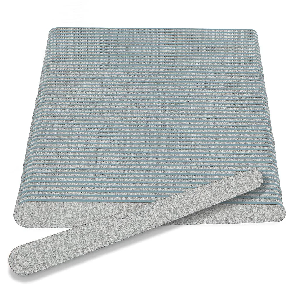 Secure Flowery Disposable High-Speed Shiner Dual-Grit 100 180 Nail Files Individually Wrapped Single-Use 100 ct Minimalist