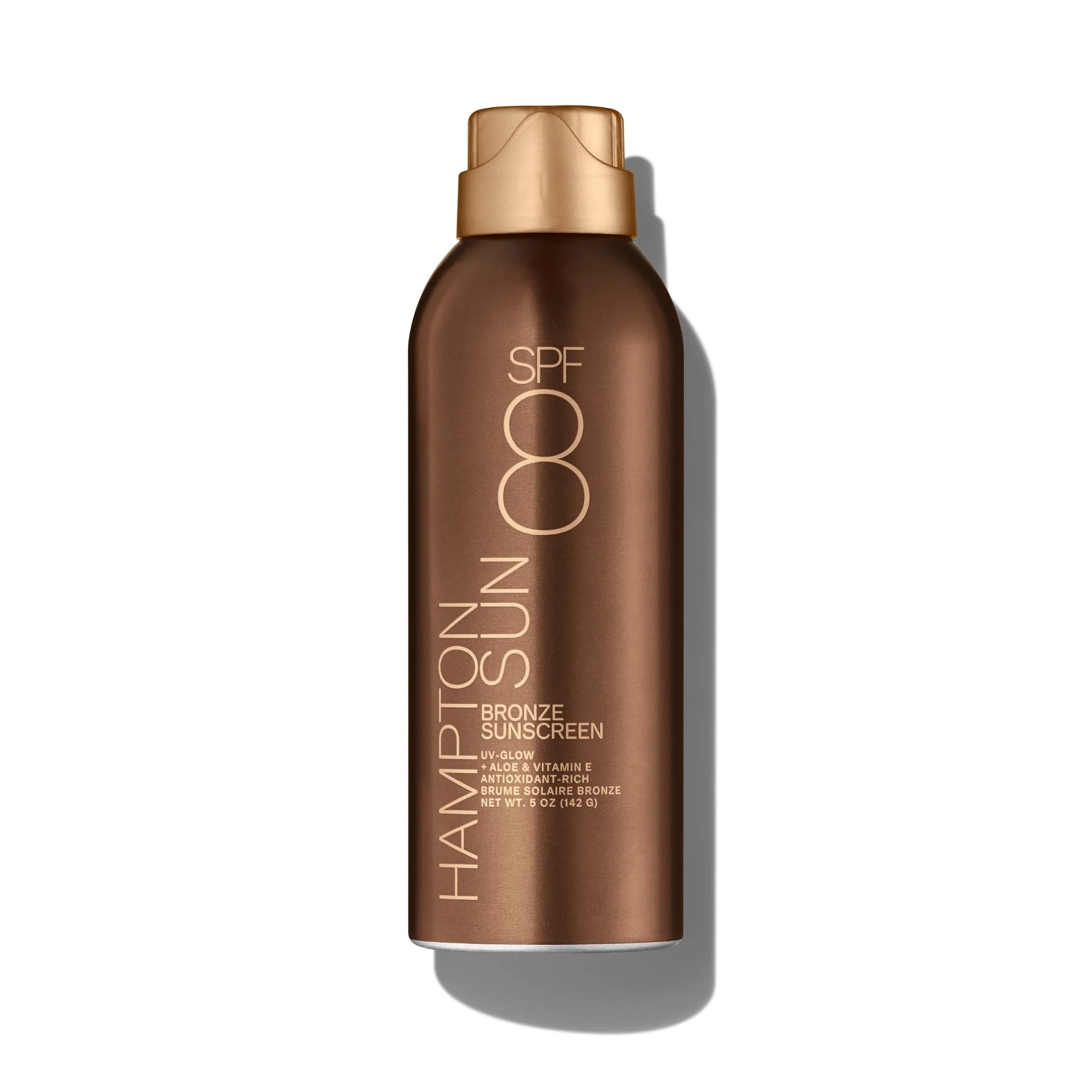 Sophisticated Hampton Sun SPF 8 Bronze Continuous Mist Sunscreen Sunbathing Enhancer Touch of Warm Bronze for an Instant Radiant Glow Antioxidant-Rich Crafted