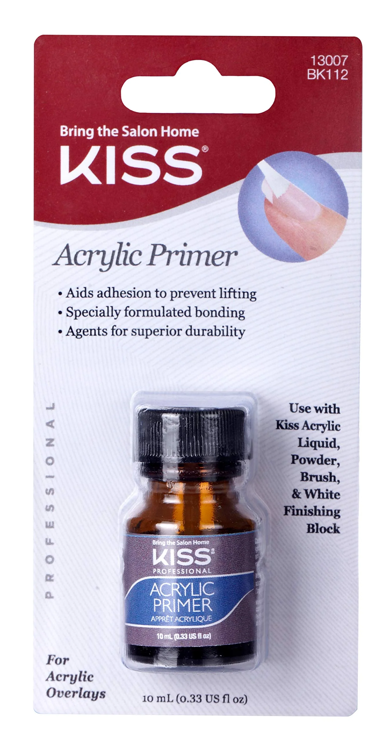 Elite KISS Acrylic Primer 0.33 Ounce 10ml BK112 2 PACK Safe
