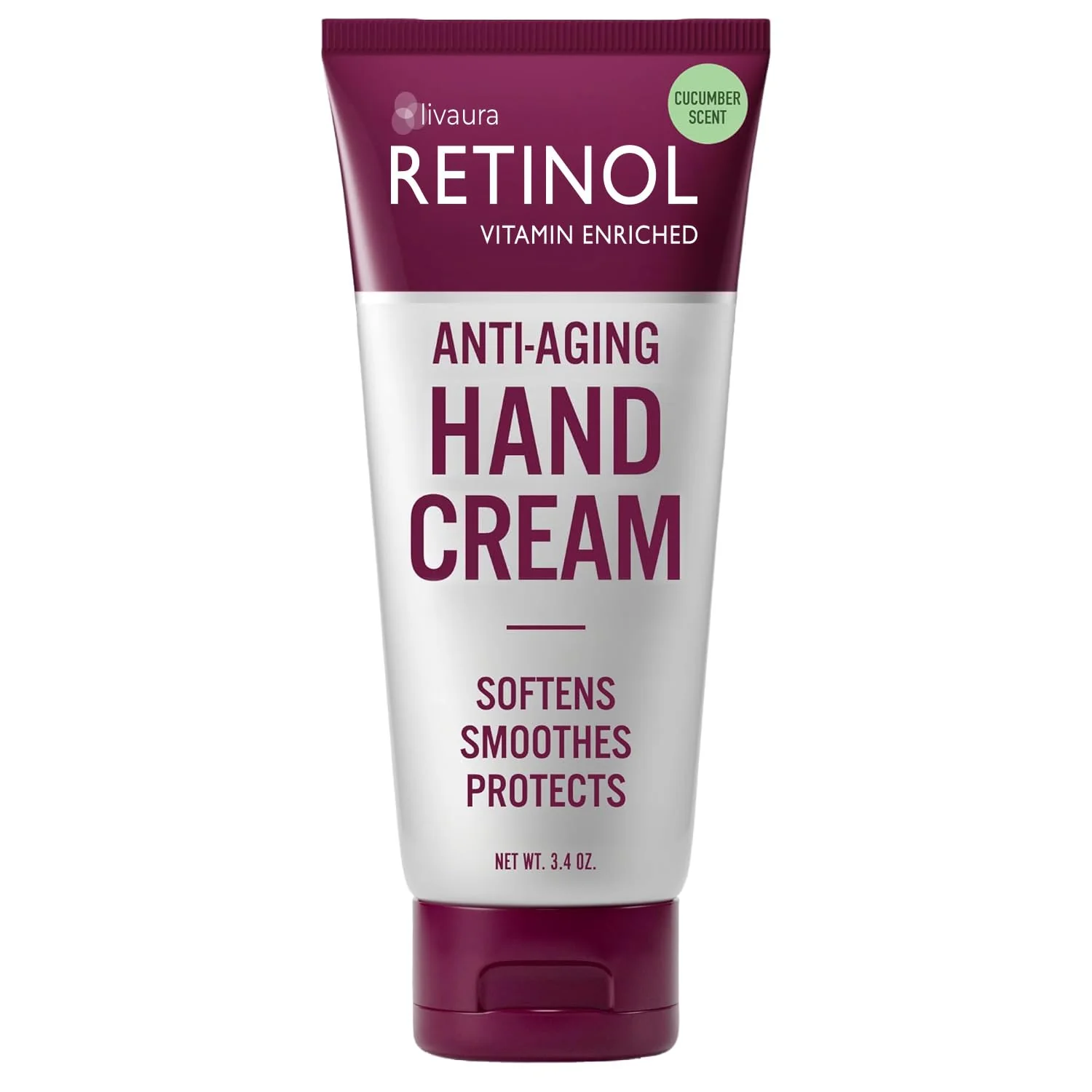 Luxury LIVAURA Retinol Anti-Aging Hand Cream-The Retinol For Younger Looking Hands -Rich Hand Cream Conditions Nails Cuticles - Vitamin A Safe