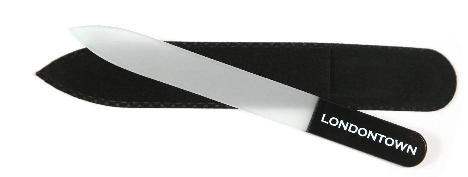 Eco-Friendly LONDONTOWN Black Glass Nail File 0.48 oz Pack of 1 Exceptional