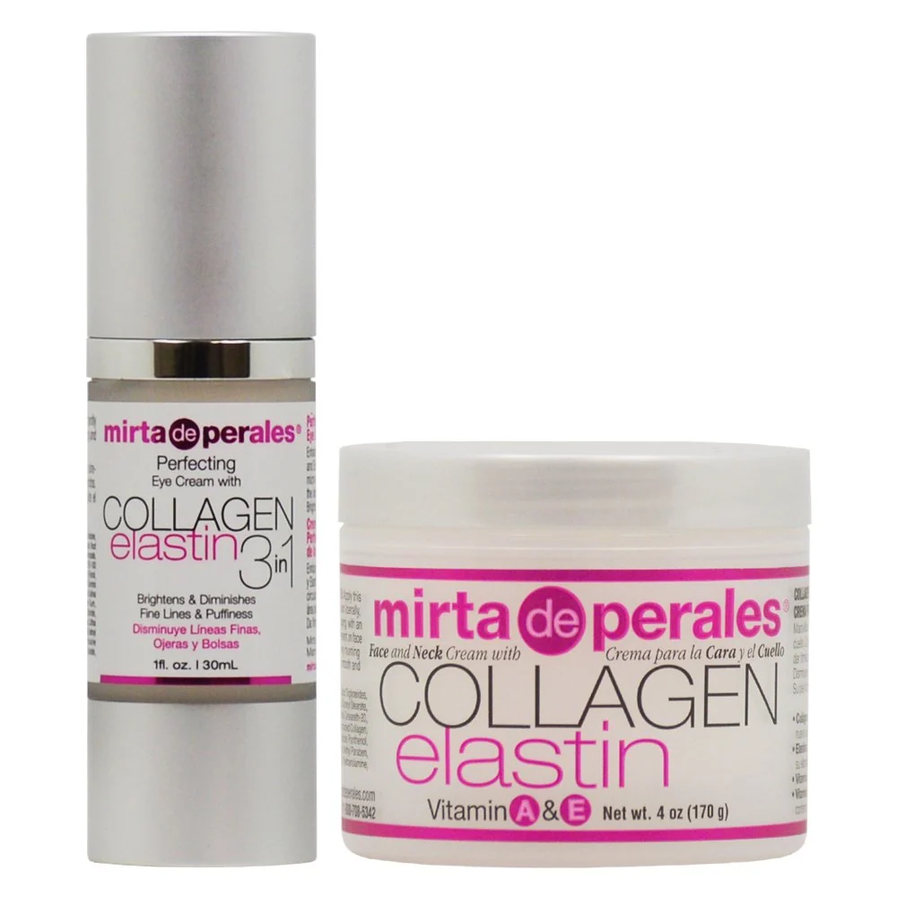 Minimalist Mirta De Perales Collagen Elastin Eye Cream Face and Neck Cream Set Certified