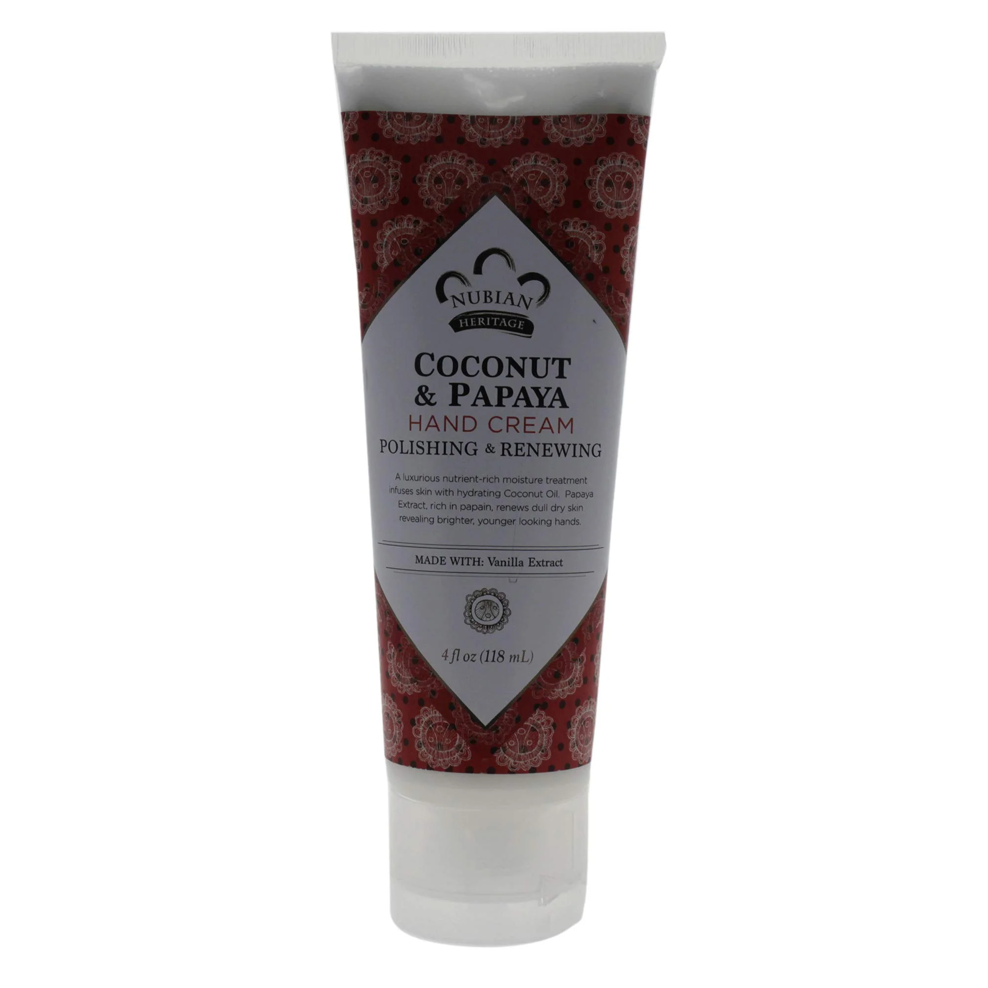 Natural Nubian Heritage Hand Cream Coconut Papaya 4 Ounce High-End