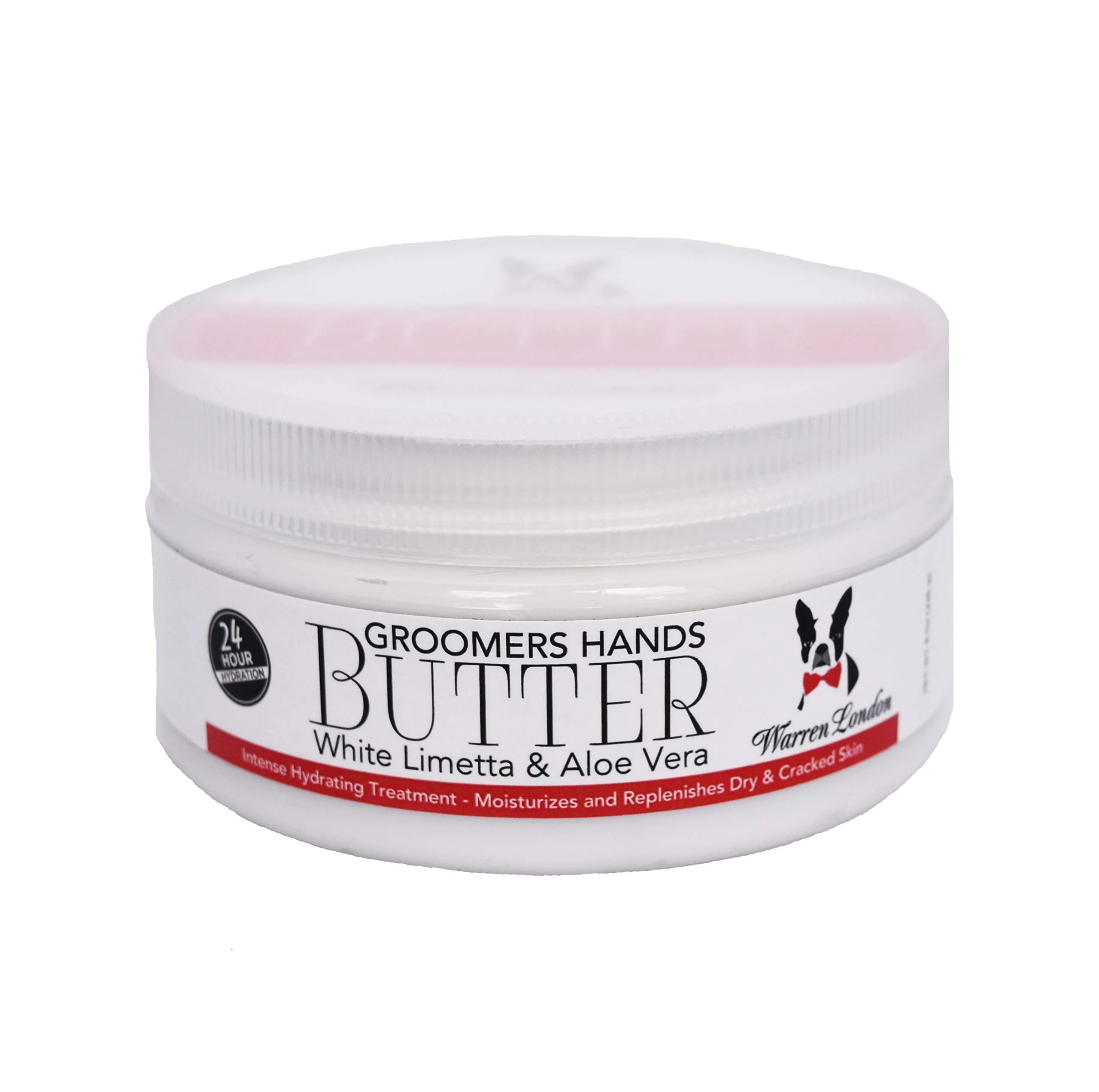 Pure Warren London Groomers Hand Butter - 8 oz Working-Hands Cream for Dry Cracked Skin Fast-Absorbing Aloe Shea White Limetta Scent Non-Greasy High-Performance