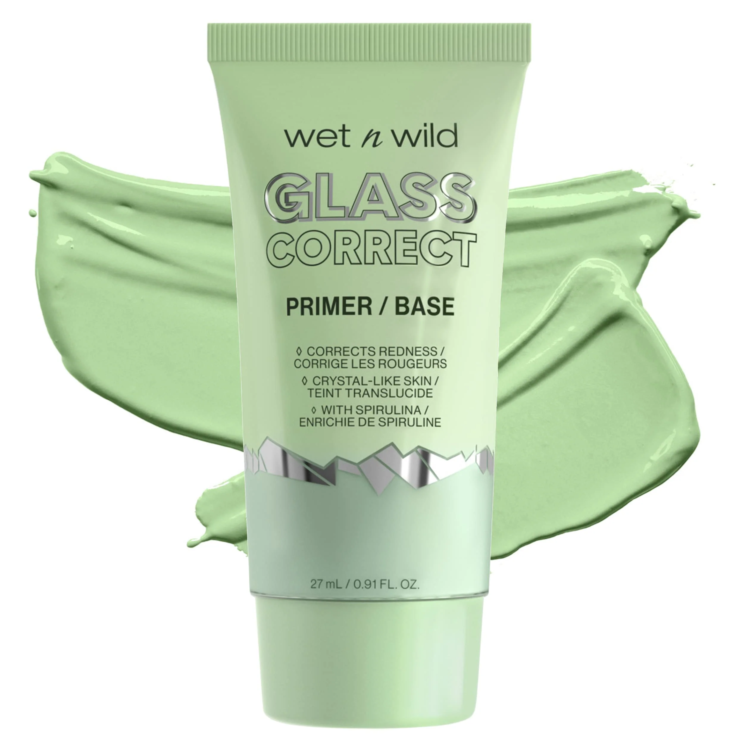 Healthy wet n wild Prime Focus Glass Skin Correct Primer Bright Crystal Finish Green 0.91 Fl Oz Unique