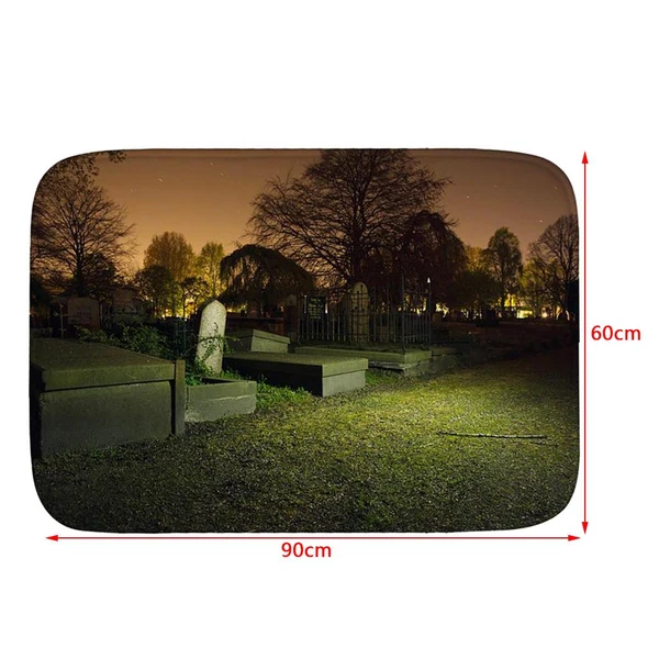 Durable Max Flannel Floor Bath Entry Door Mat Area Rug for Halloween 60x90cm Genuine