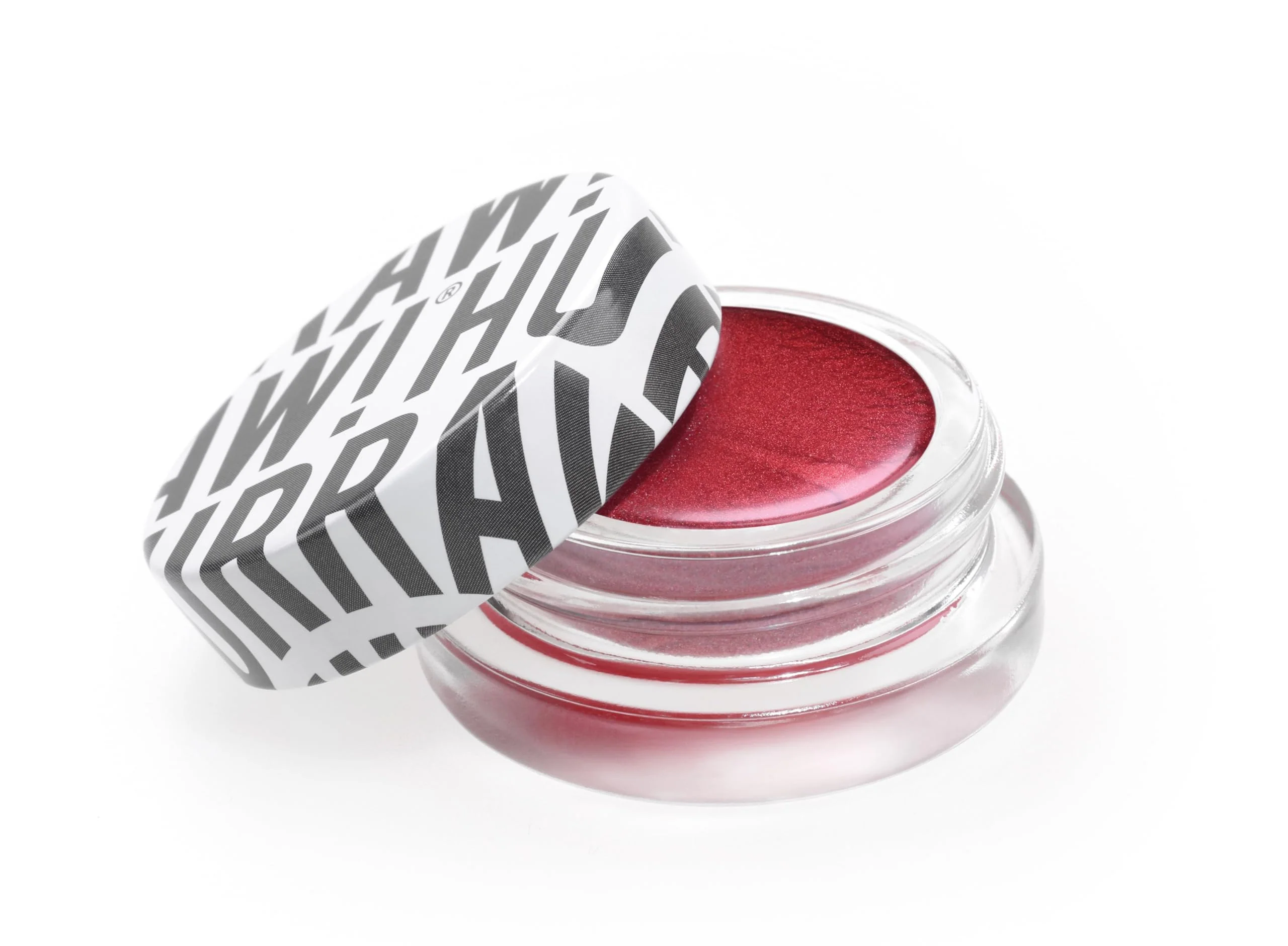 High-Performance Hurraw Aura Accent Balm Crimson sheer crimson red hue Multi-use highlighter with shimmer. Natural cosmetic make-up. Clean beauty. Organic Vegan User-Friendly