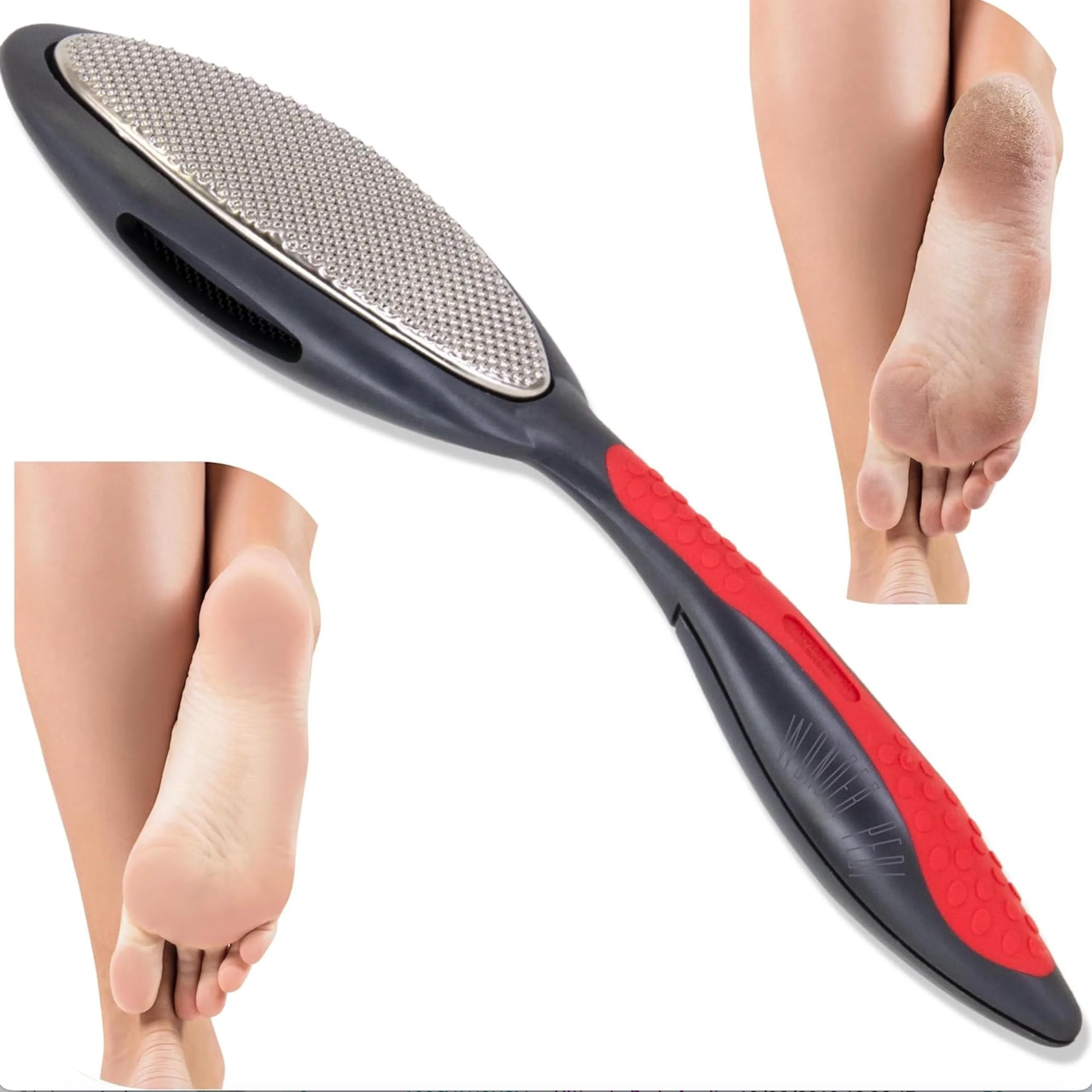 Prestigious Made in Germany Double Sided Metal Foot File - Stainless Steel Feet Callus Remover - Feet Scrubber Dead Skin - Heel Scraper Cracked Heels Repair Selected
