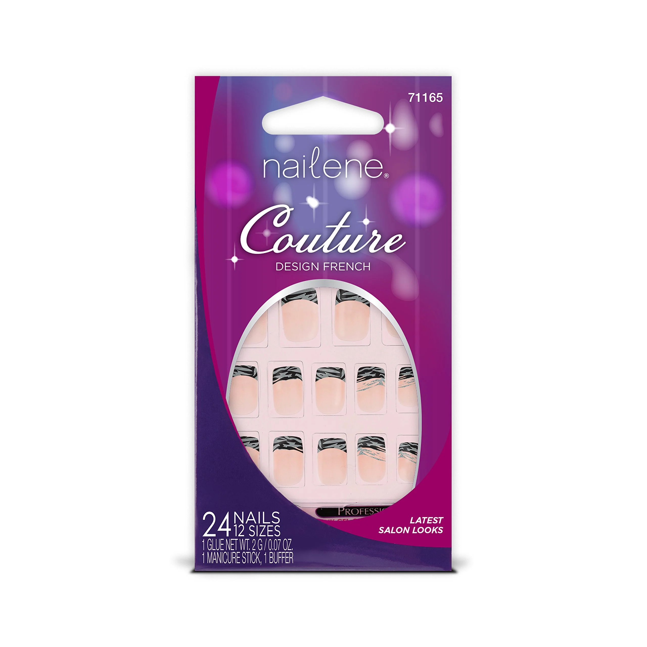 Genuine Nailene Nail Couture Safari Package of 24 Nails Environmentally Friendly