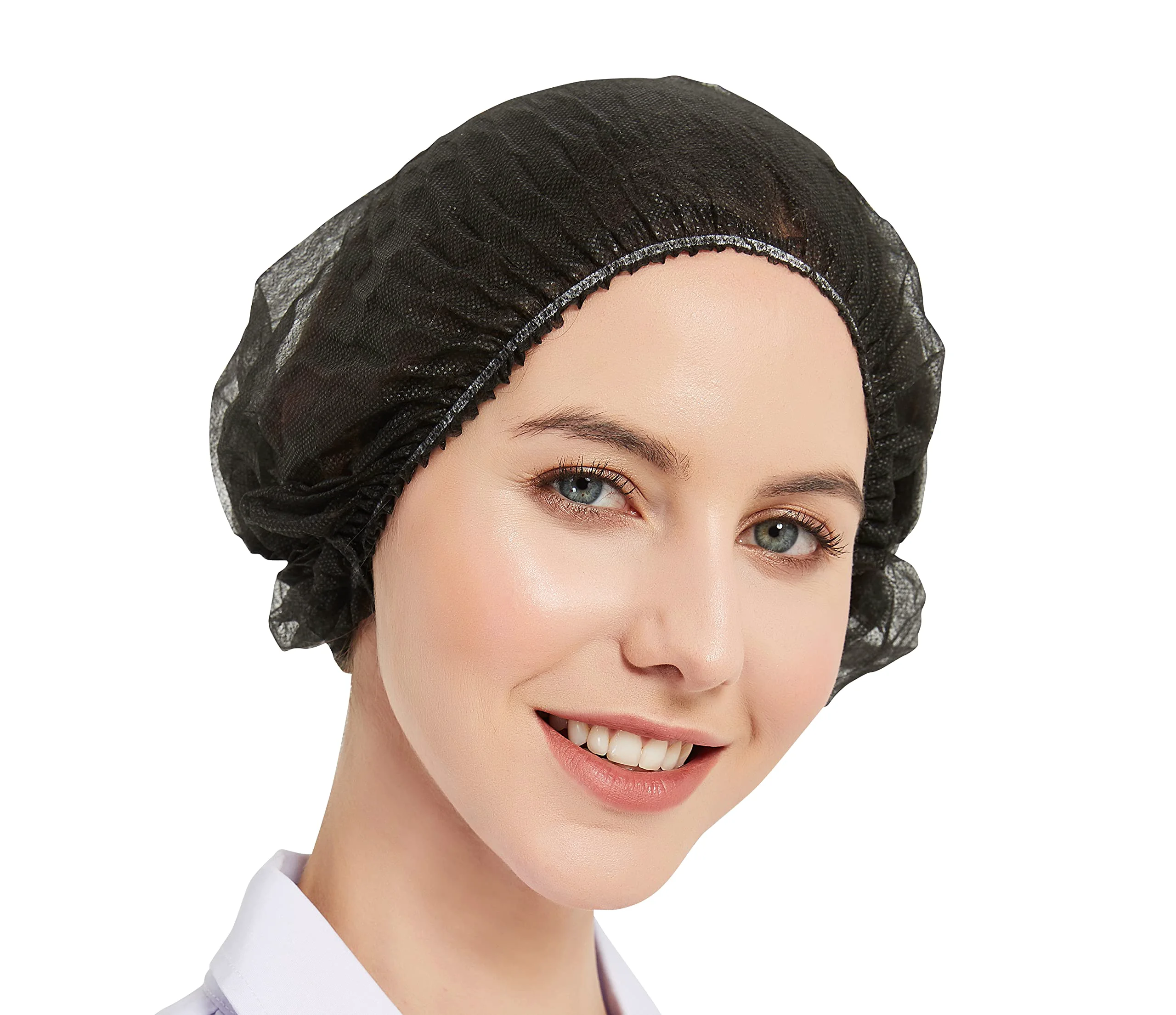 Exclusive ProtectX 100-Pack Black Disposable Hair Nets Elastic Head Cover Bouffant Caps Sanitation Head Cover for Food Service Spa Men Women - 24 inch Outstanding