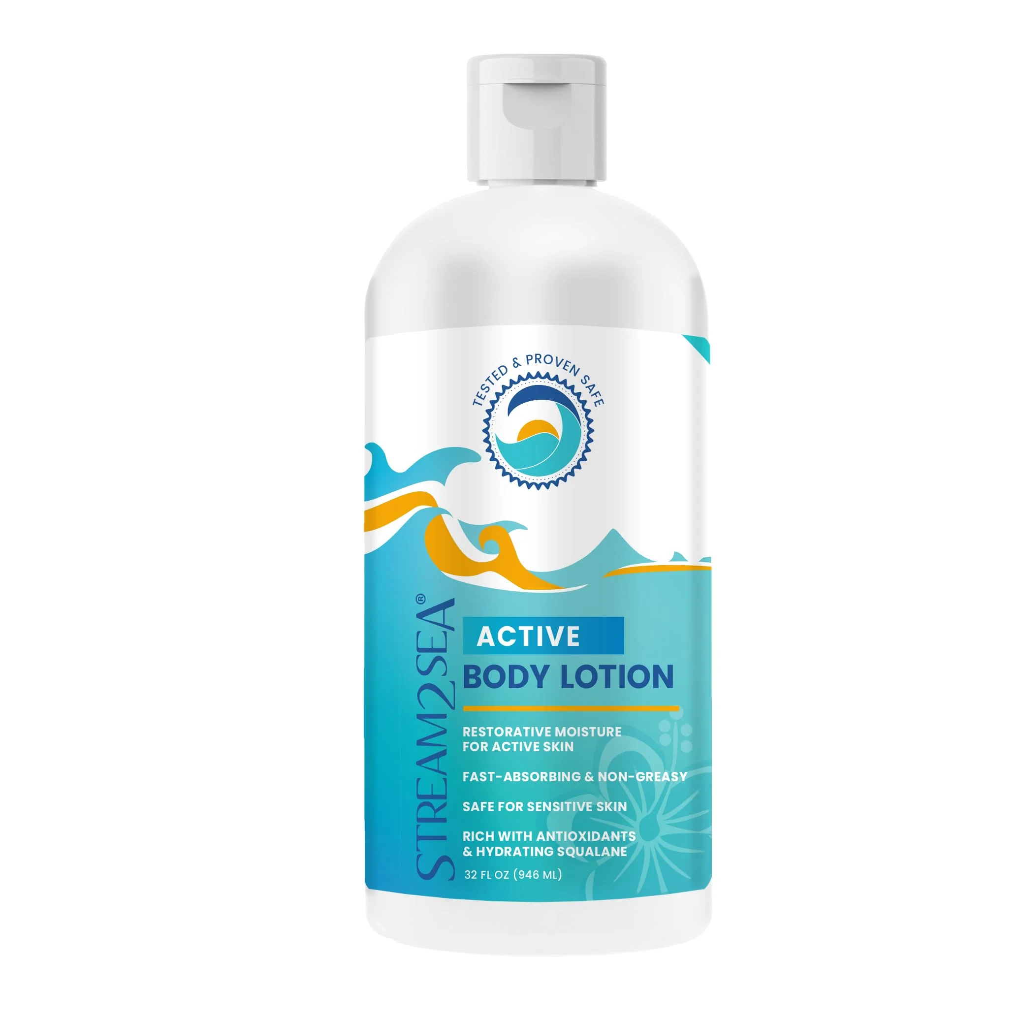 Soft STREAM 2 SEA Nourishing Body Lotion For Dry Skin 32 Fl oz Vitamin E Squalene Reef Safe and Paraben After Sun Moisturizing Body Lotion Nourish Enhanced