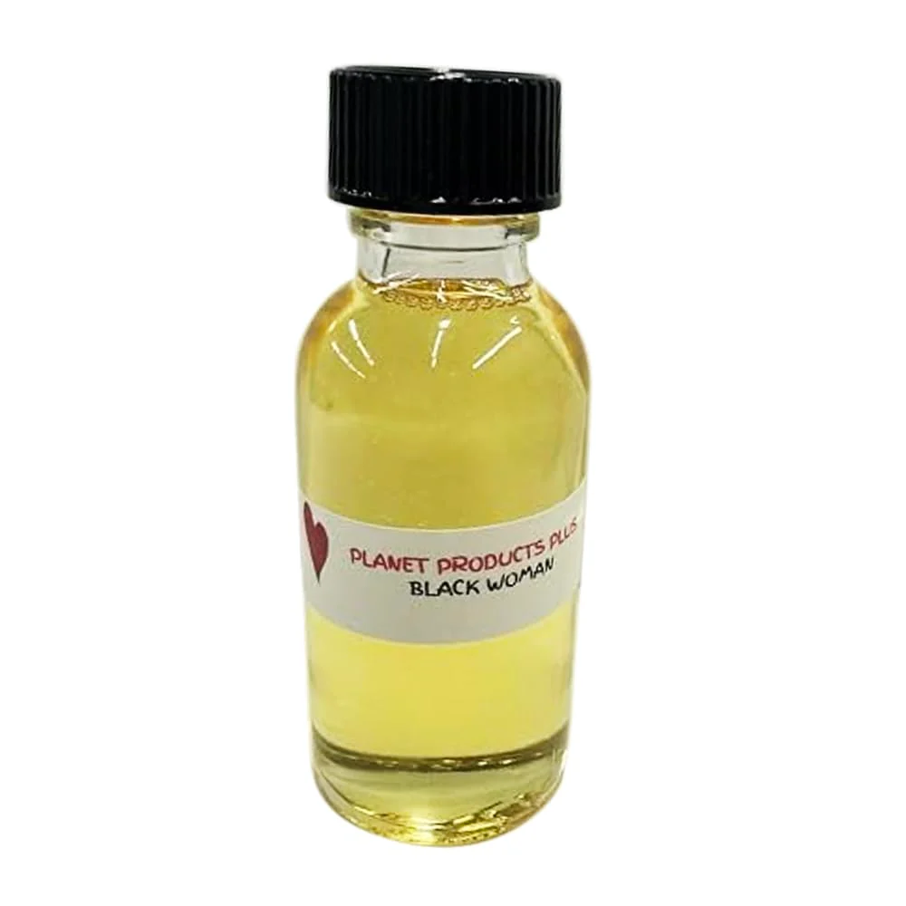 Official Planet products Plus Black Woman Oil 1OZ Black Woman Boston Round Bottle World-Class