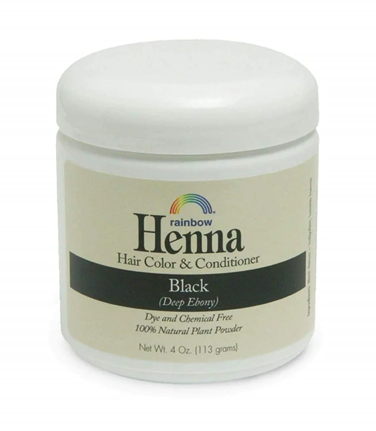 Refined Rainbow Research Henna Hair Color and Conditioner Persian Black Deep Ebony 4 Ounce Relaxed