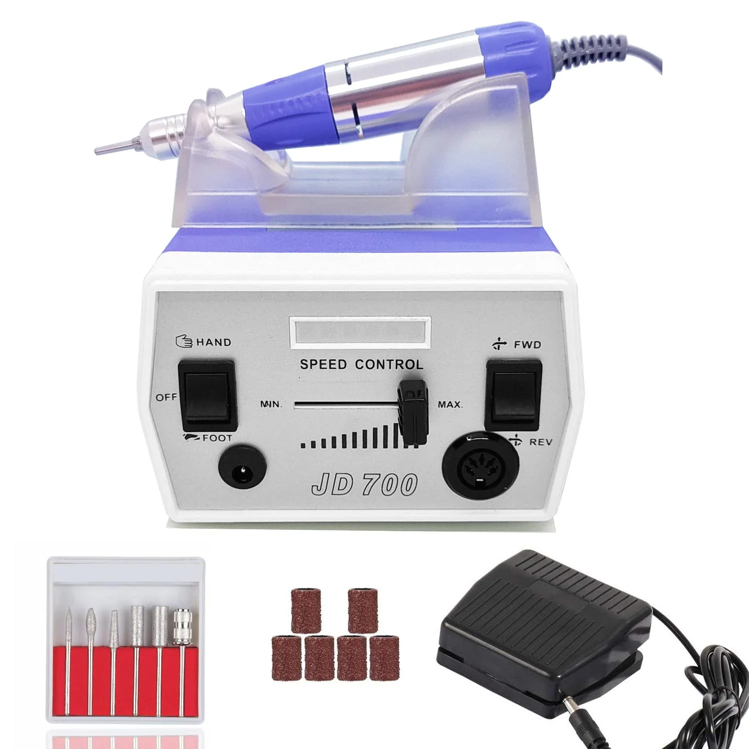 Powerful Véfaîî Upgraded Nail Drill Electric Nail File JD700 Nail Drills for Acrylic Nails Professional 30000RPM Manicure Tools Acrylic Nail Drill for Nail Flexible