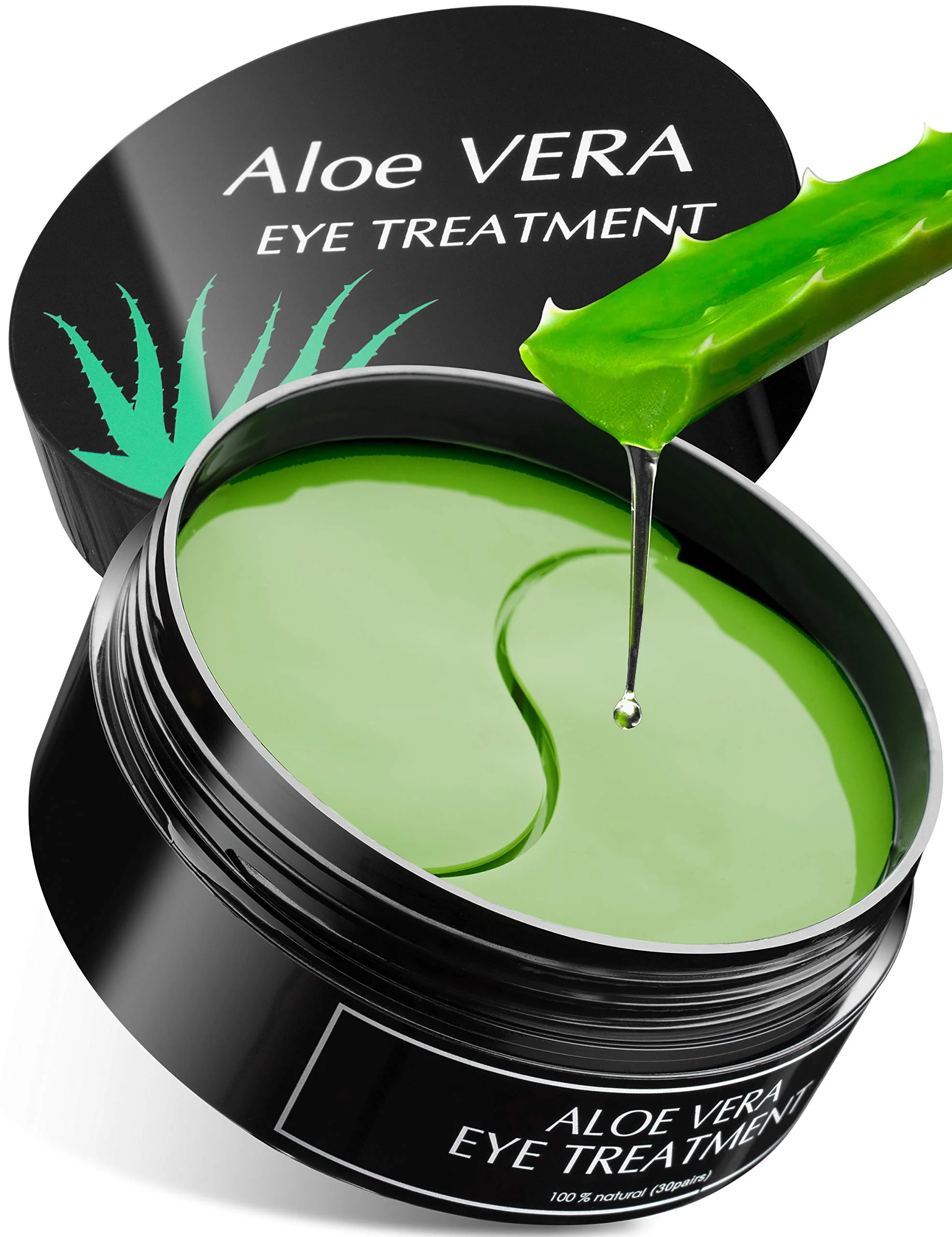Trendy Aloe Vera Eye Treatment Mask 30 Pairs Reduces Puffiness Wrinkles Puffy and Bags Under Eyes Lightens Dark Circles Undereye Patches Moisturizes Sustainable