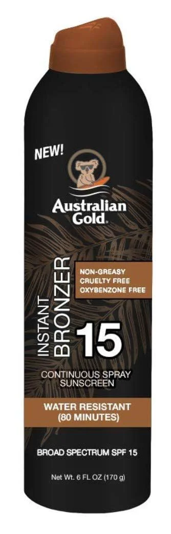 High-Performance Australian Gold Continuous Spf 15 Spray 6 Ounce With Bronzer 177ml 2 Pack Sophisticated