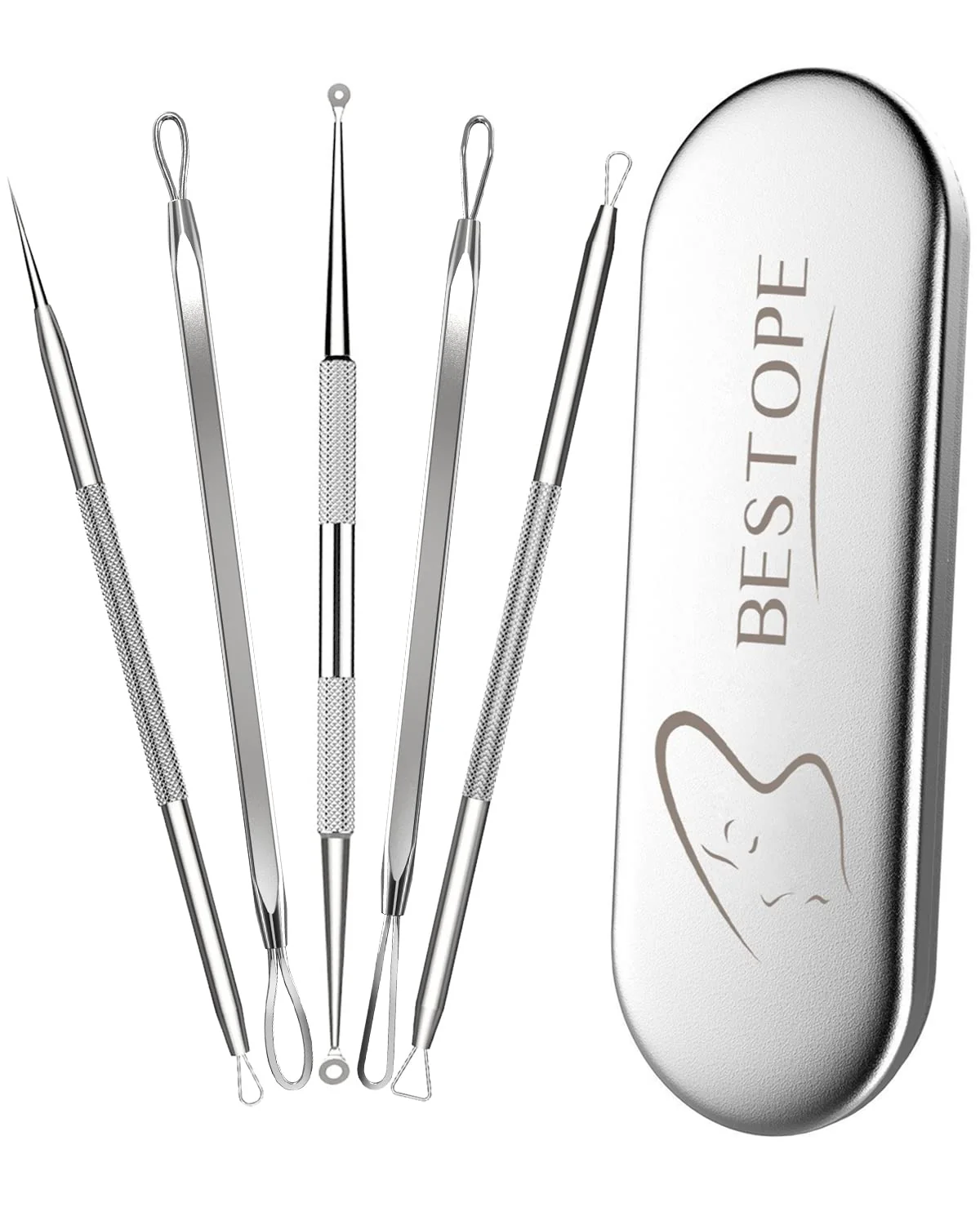 Modern OPE Blackhead Remover Blackhead Removal Pimple Comedone Extractor Tool - Treatment for Blemish Whitehead Popping Zit Removing with Metal Case Pure