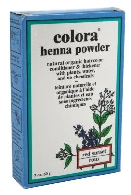 Classic Colora Henna Powder Hair Color Red Sunset 2 Ounce 59ml 6 Pack Traditional