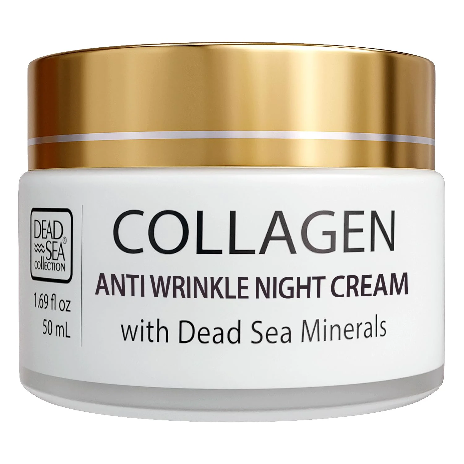 Safe Dead Sea Collection Moisturising Night Face Cream with 3X Collagen - Anti Aging Nourishing Facial Moisturiser with Dead Sea Minerals and Vitamin E Fine Crafted