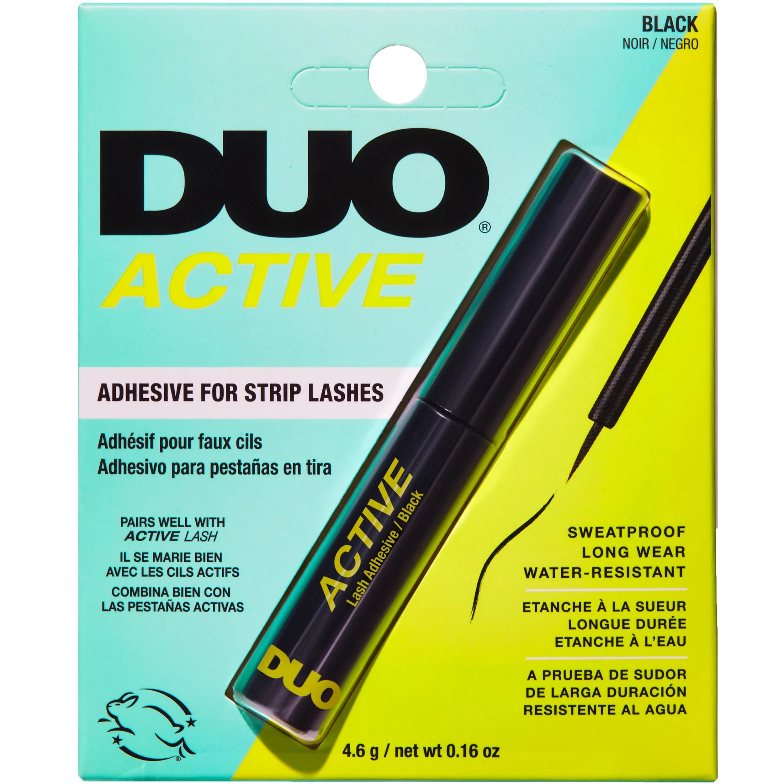 Optimized DUO Active Black Adhesive for Strip Lashes 4.6g net wt 0.16 oz Certified