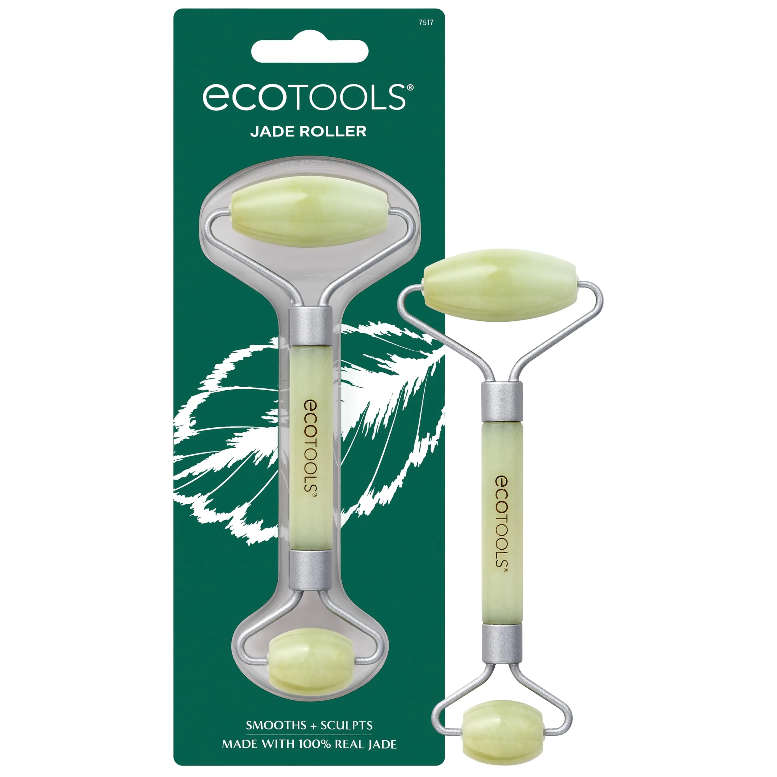 Carefully Designed Ecotools Jade Face Under Eye Roller For Smoothing De-Puffing Safe
