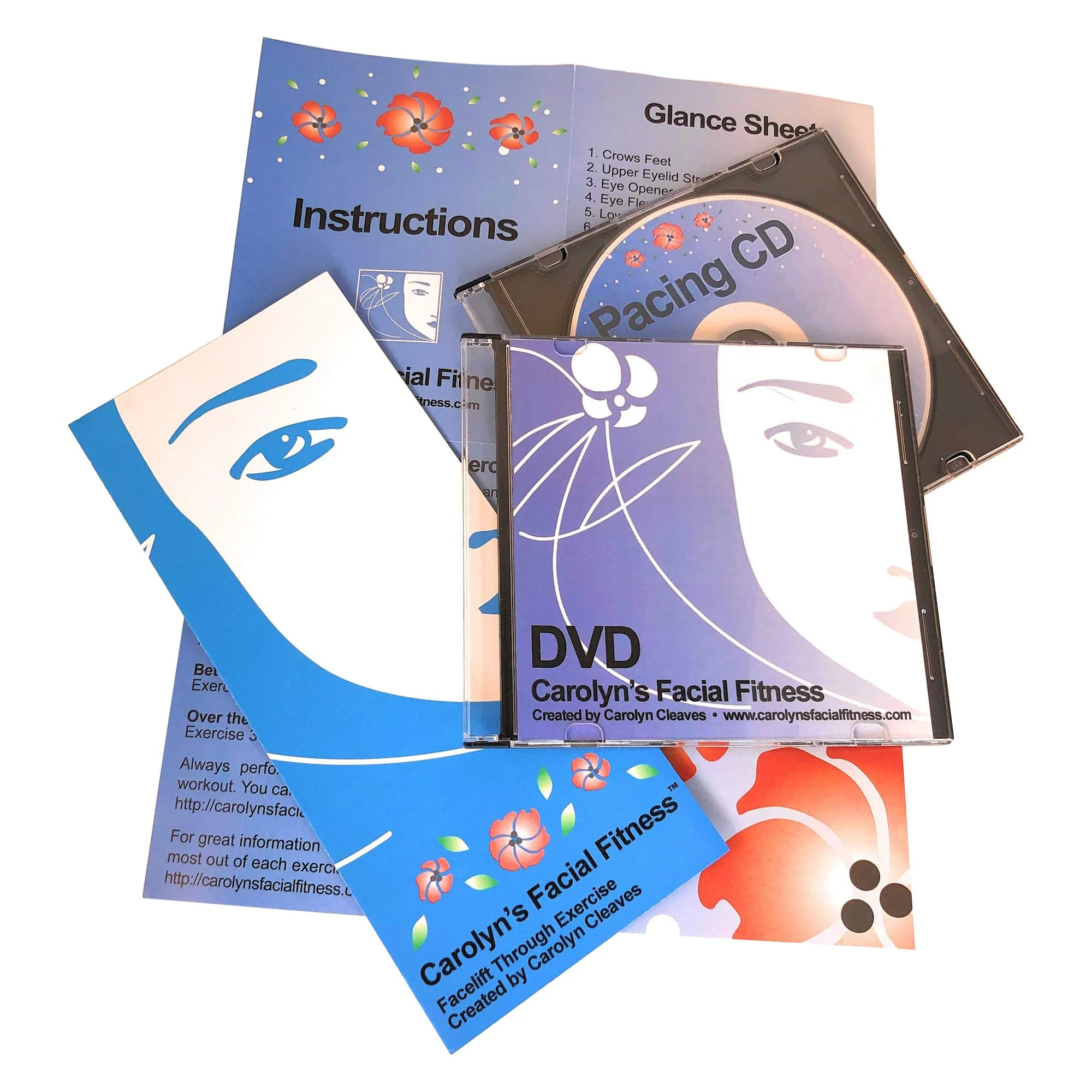 Green Facial Exercises by Carolyn's Facial Fitness - Value Pack with DVD Effective