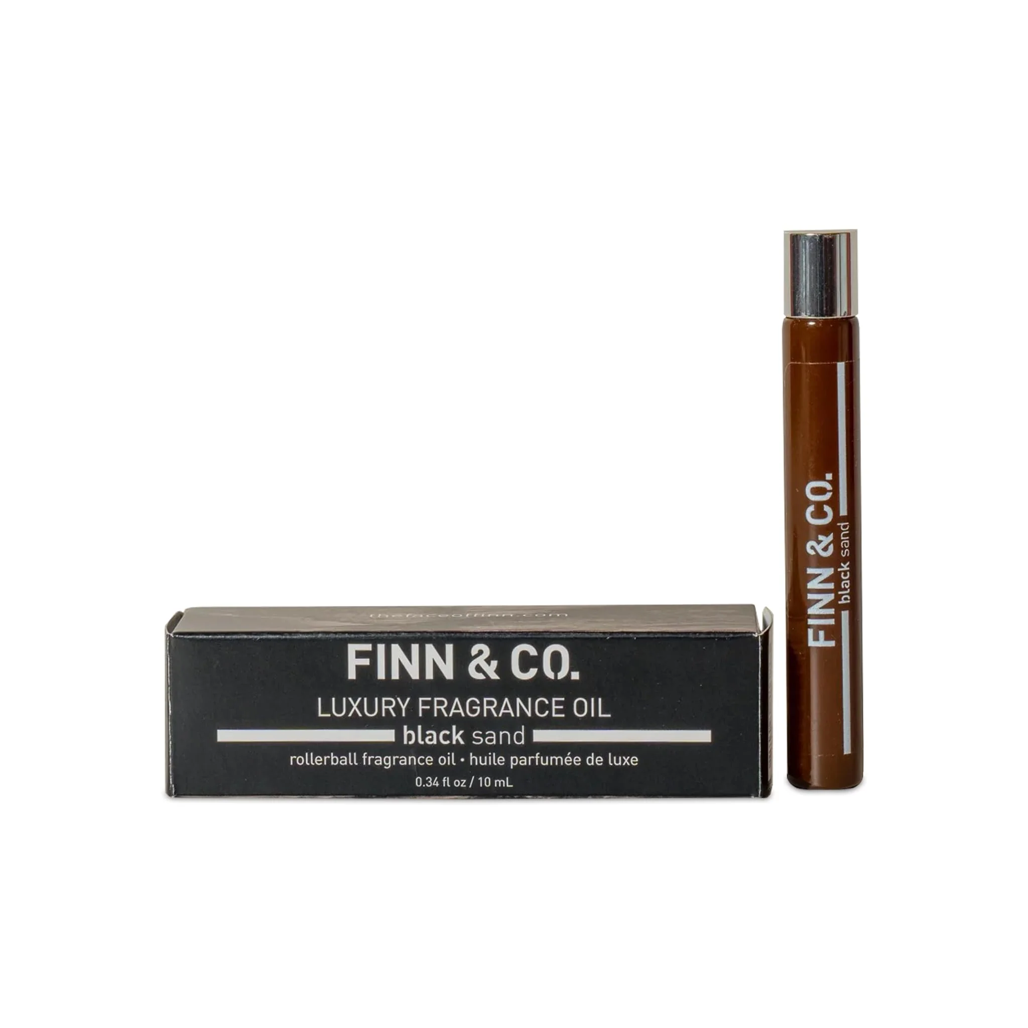 Next-Generation FINN CO. Black Sand Fragrance Oil Long-Lasting Beach Inspired Fragrance for Men Women Roll On Perfume Oil Travel-Friendly Lightweight Easy Detailed