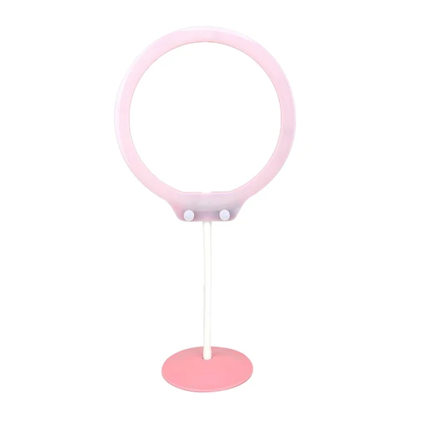 Consistent Max Dimmable Desktop Table LED Ring Light Clamp for Makeup Video Shooting Pink Responsible