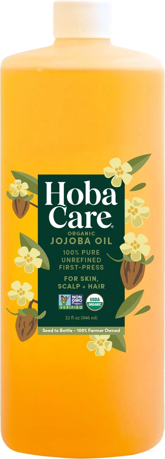 Powerful HobaCare Unrefined Organic Jojoba Oil for Skin Care Hair Beard Verified