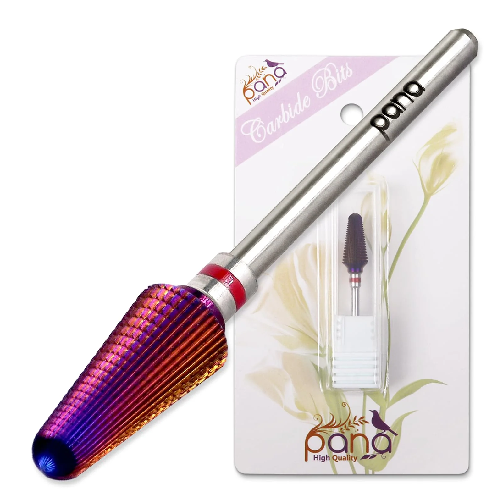 Sophisticated PANA 3 32 Purple Tornado Carbide Nail Drill Bit for Acrylics Nail Extension Gel Polish Removal Nail Salon Manicure Pedicure Electric File Tools Contemporary