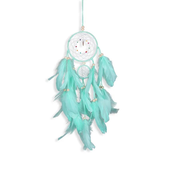 High-End Max Handmade Dream Catcher Wall Hanging Ornament Car Bedroom Decor Light Green Minimalist