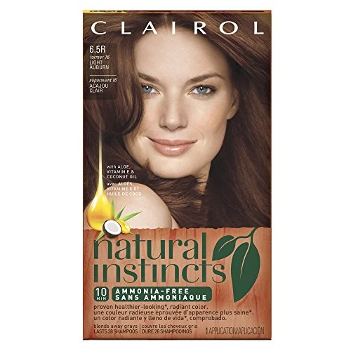 Traditional Clairol Natural Instincts Semi-Permanent Hair Dye 6.5 Light Auburn Hair Color 1 Count Eco-Friendly