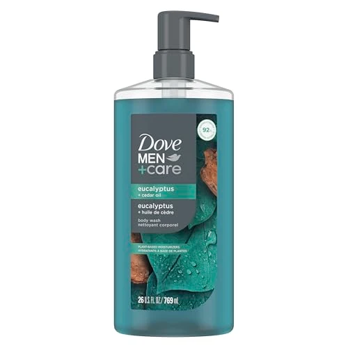 Modern DOVE MEN Moisturizing Body Wash 1 Dermatologist Body Wash for Men Sulfate Paraben Dye Eucalyptus Cedar Oil 26oz Smart