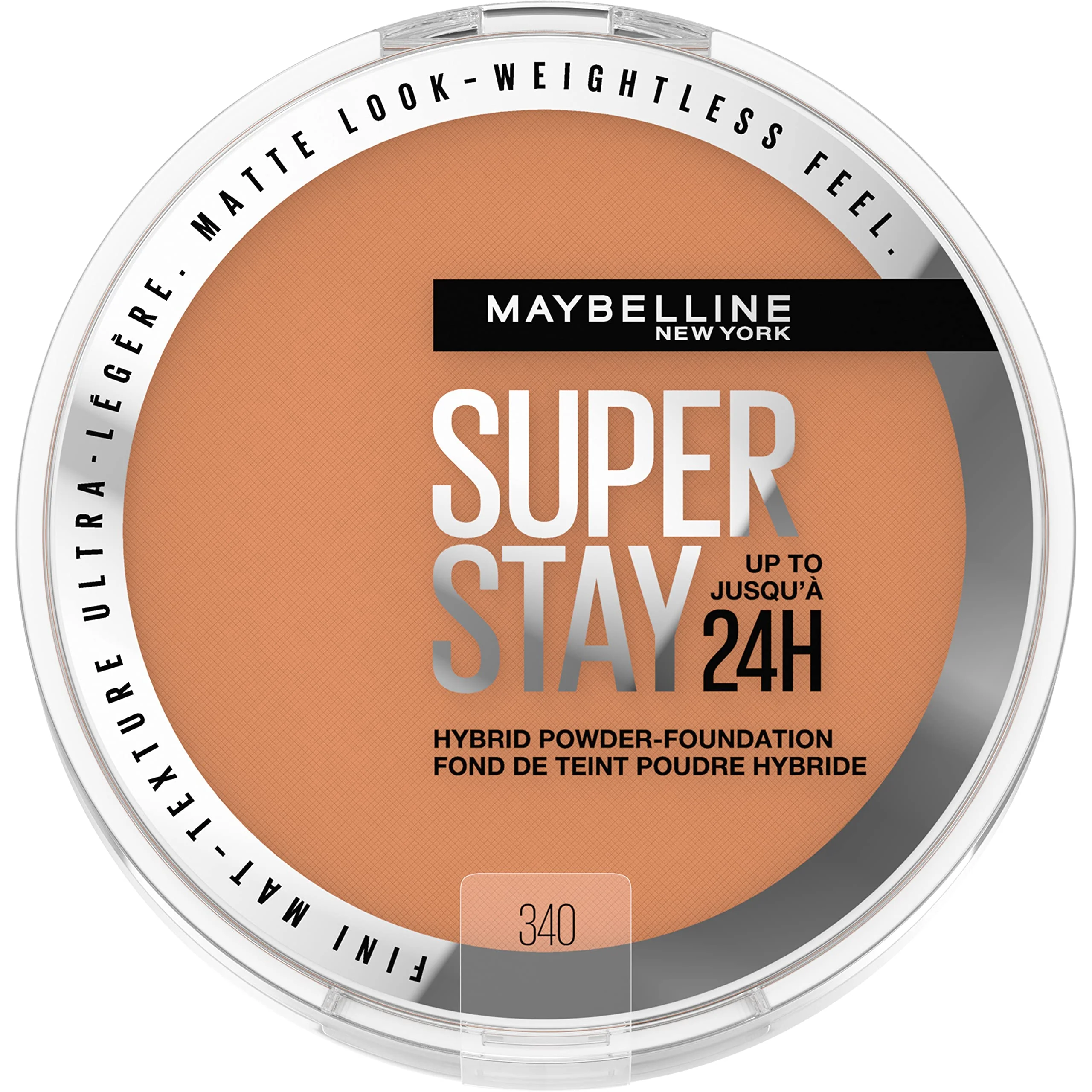 Authentic Maybelline Super Stay Up to 24HR Hybrid Powder-Foundation Medium-to-Full Coverage Makeup Matte Finish 340 1 Count First-Class