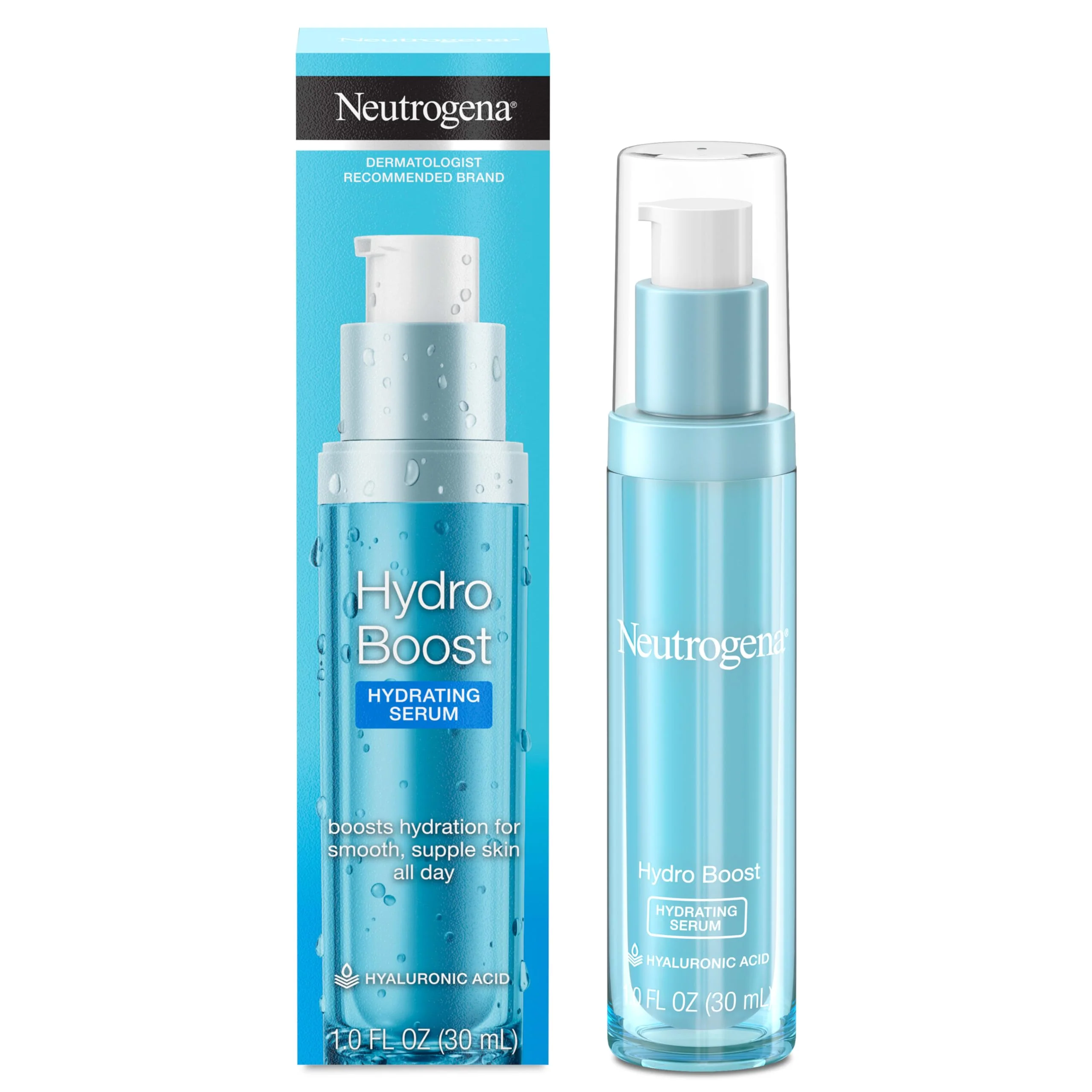 Quality Neutrogena Hydro Boost Hydrating Hyaluronic Acid Face Neck Serum Fast-Absorbing Daily Facial Moisturizer with Purified Hyaluronic Acid for Hydrated Selected