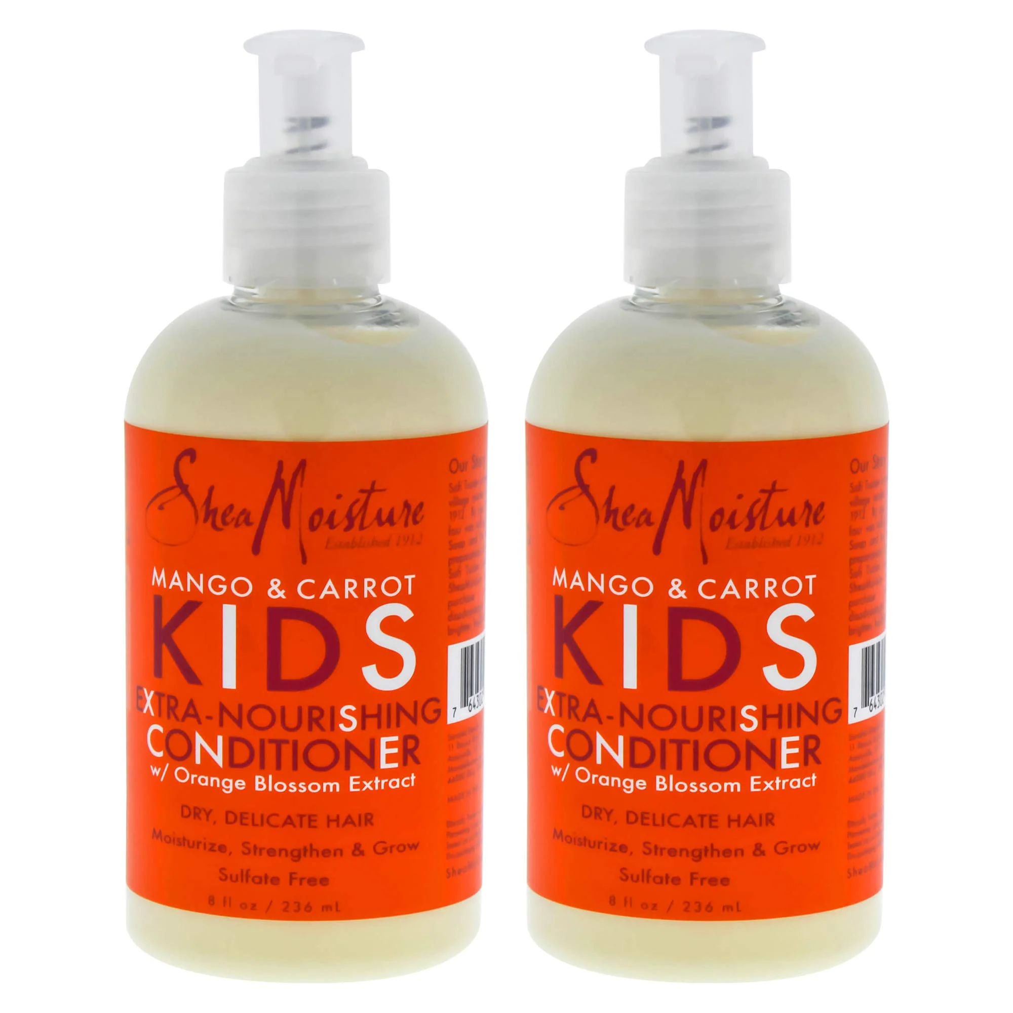 Verified SheaMoisture Kids Conditioner 8 Ounce Mango Carrot Extra Nourishing 236ml 2 Pack Authentic