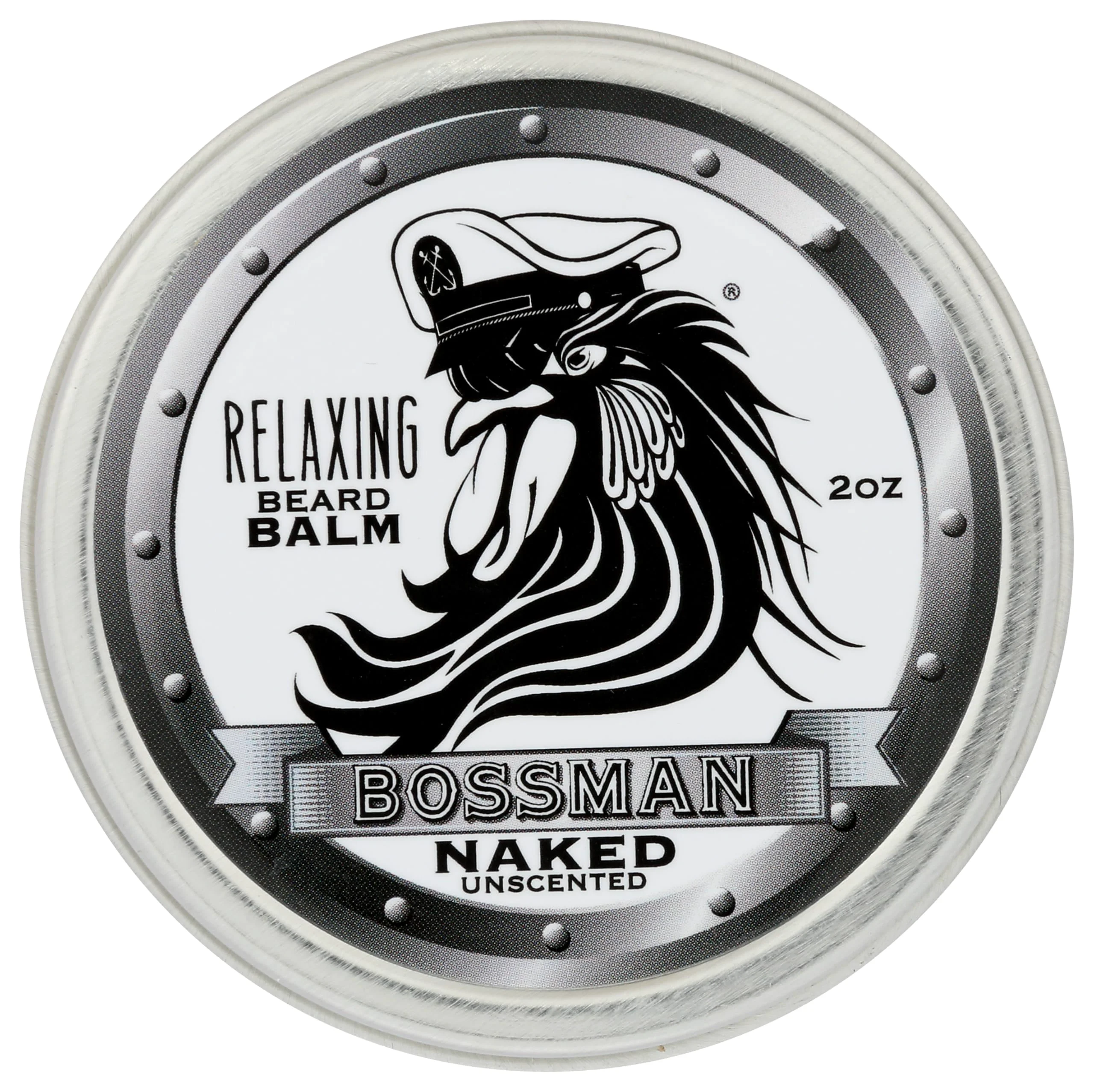 Outstanding Bossman Relaxing Beard Balm for Men Naked - Unscented - Tames Relaxes Thickens Softens for Beard Care - Made in USA Classic