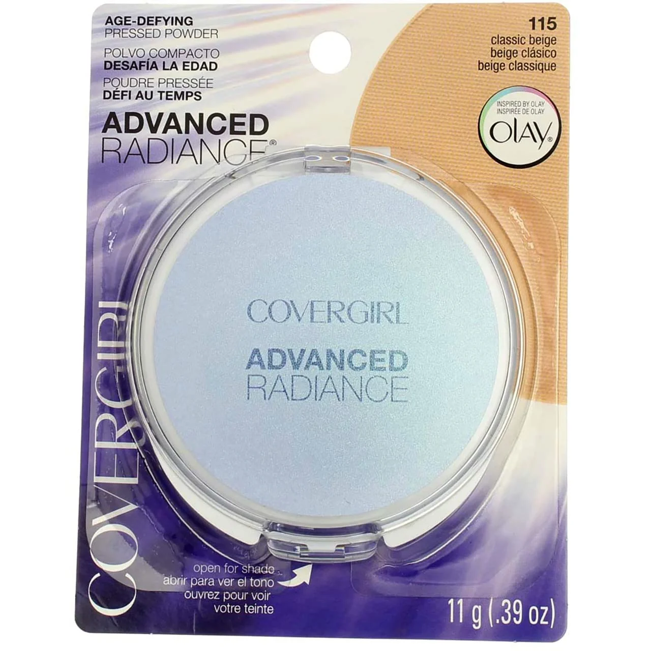 Organic CoverGirl Advanced Radiance Age Defying Pressed Powder - Classic Beige 115 - 2 pk Soft