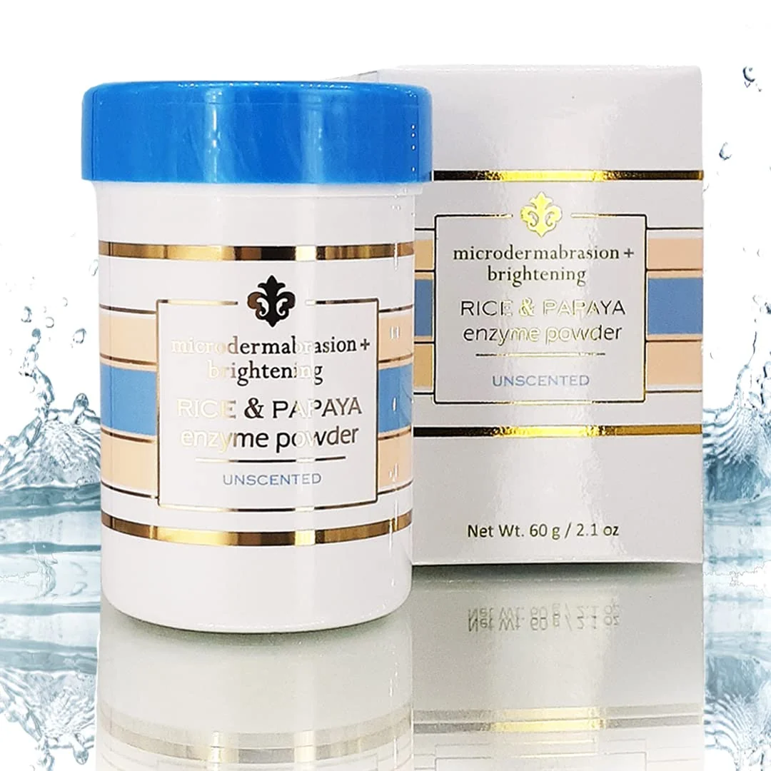 Comfortable Rice and Papaya Enzyme Powder water-activated - All Natural Daily Face Exfoliator Cleanser - Pore purifying anti-aging ingredients fights Original Design