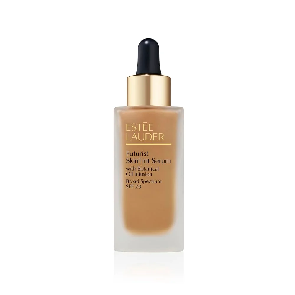Exclusive Estée Lauder Futurist Skin Tint Serum Foundation SPF 20 with Glycerin Light Coverage 1.0 Fl Oz 4W1 Honey Bronze Easy-to-Use