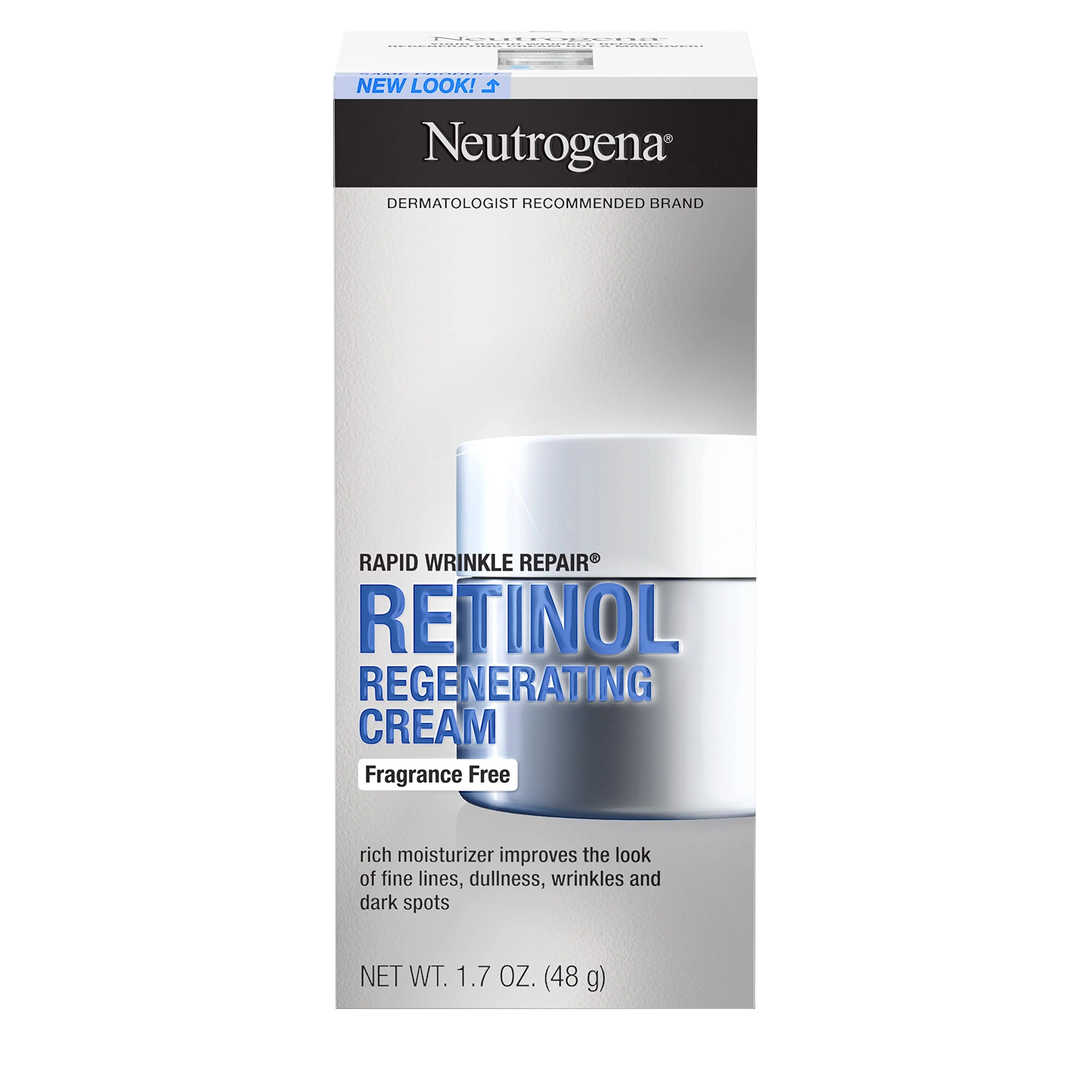 Recyclable Neutrogena Rapid Wrinkle Repair Cream 1.7 Ounce Fragrance- 50ml 2 Pack Fine