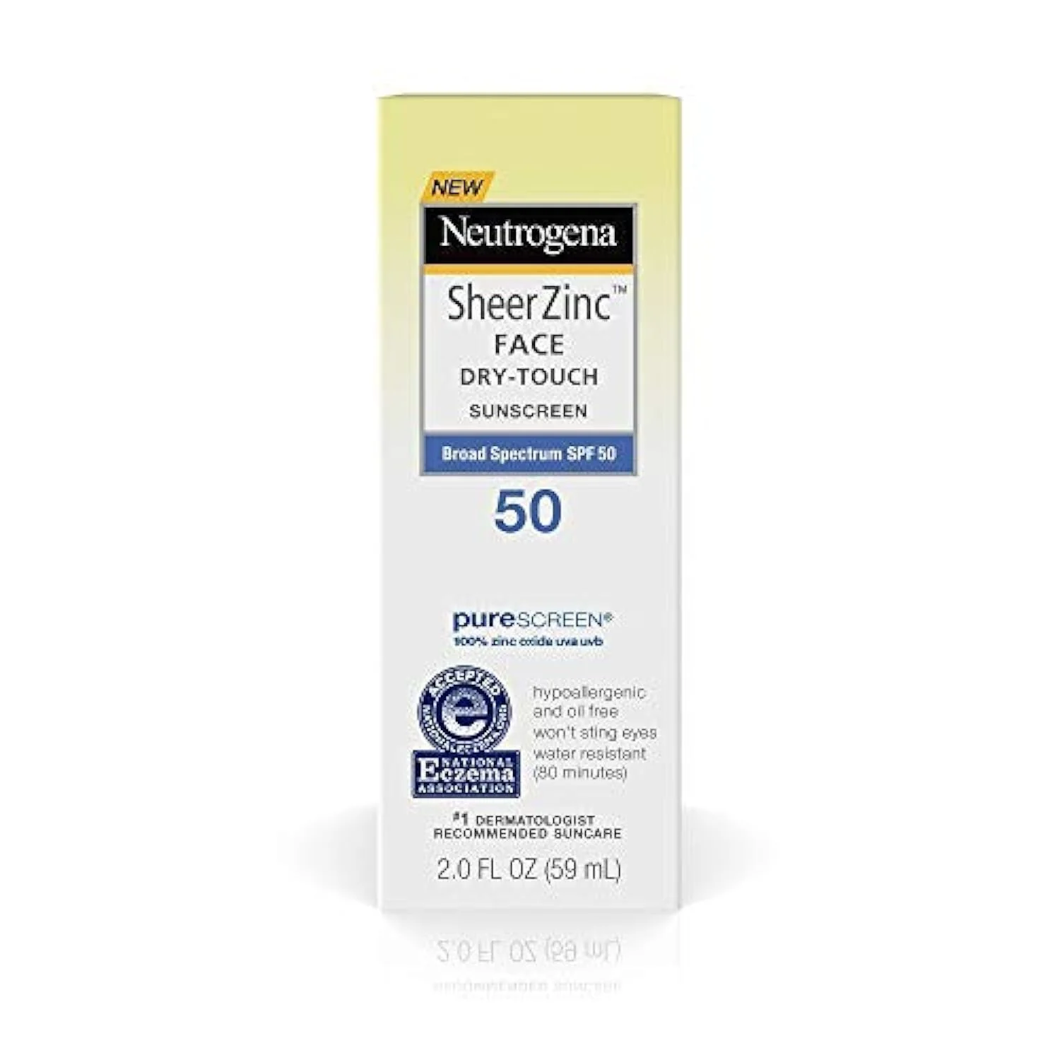World-Class Neutrogena Sheer Zinc Face Dry Touch Spf 50 Sunscreen 2 Ounce 59ml 2 Pack Elite