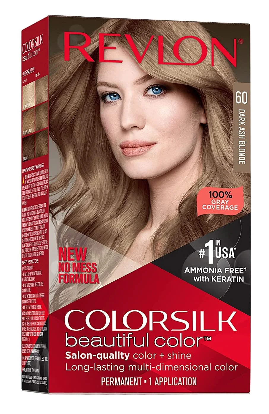 Excellent Revlon Colorsilk 60 Dark Ash Blonde Pack of 2 Flexible