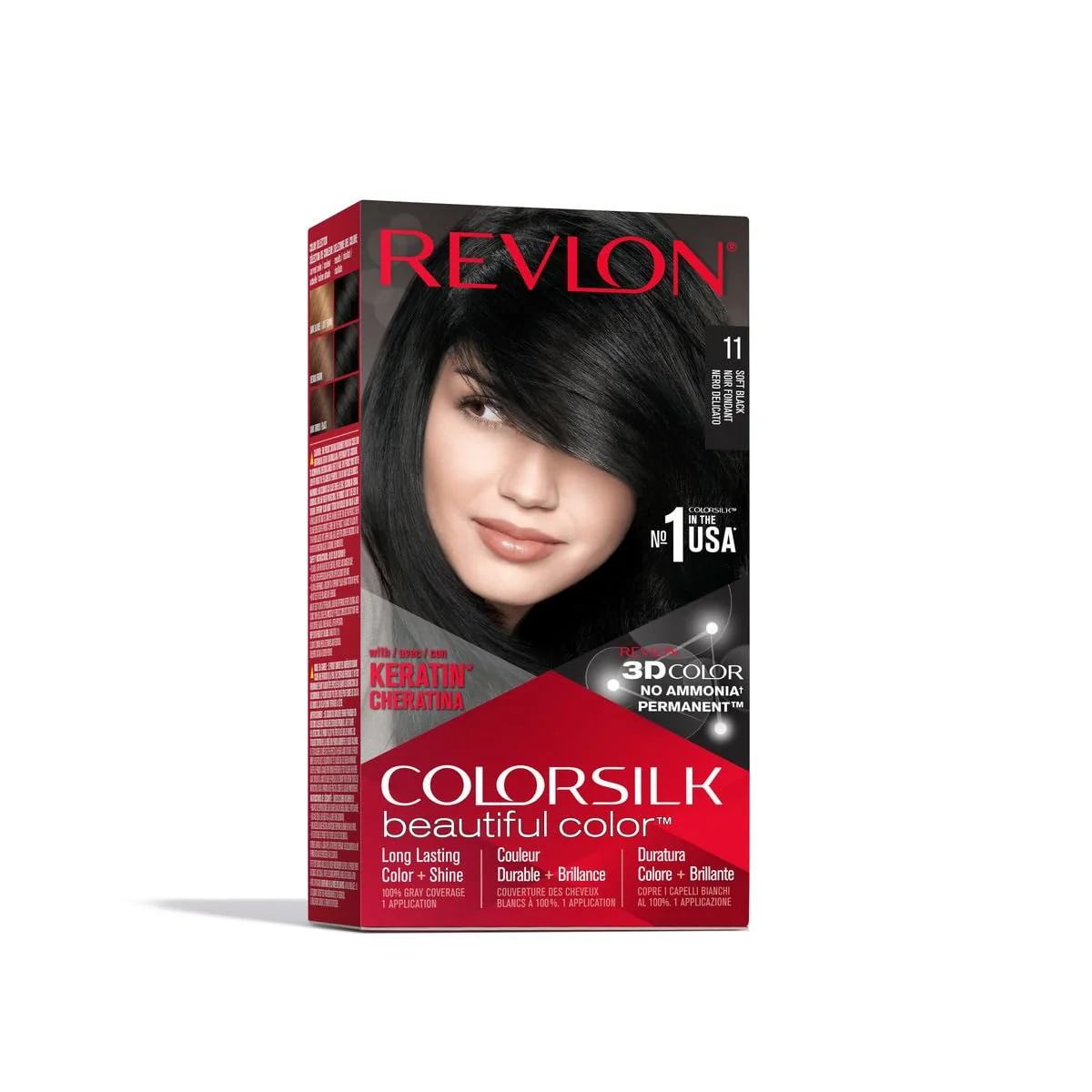 Top-Quality Revlon Colorsilk Beautiful Color Hair Color 11 Soft Black Exceptional