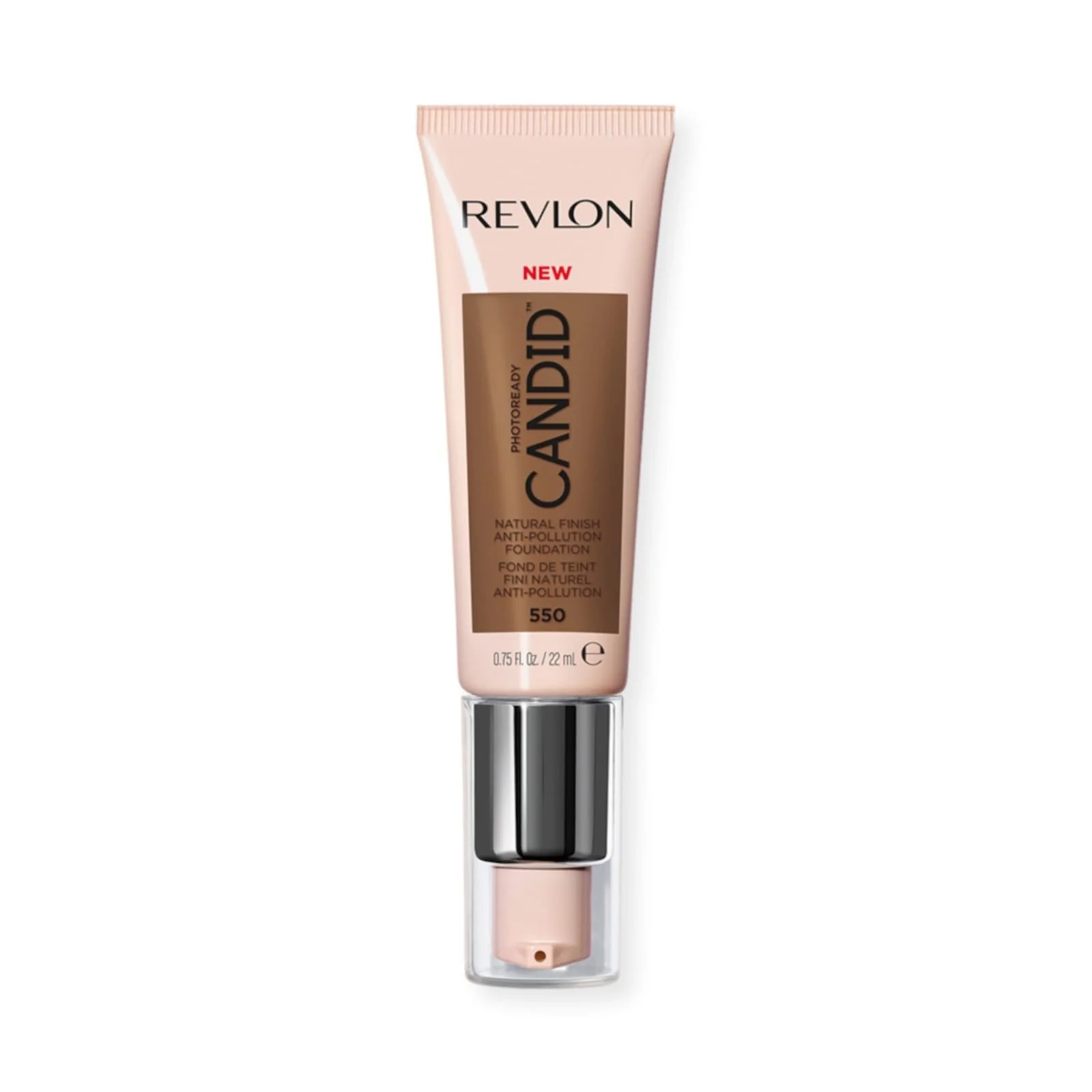 Authentic Revlon PhotoReady Candid Natural Finish Foundation with Anti-Pollution Antioxidant Anti-Blue Light Ingredients 550 Mocha 0.75 fl. oz. High-Quality