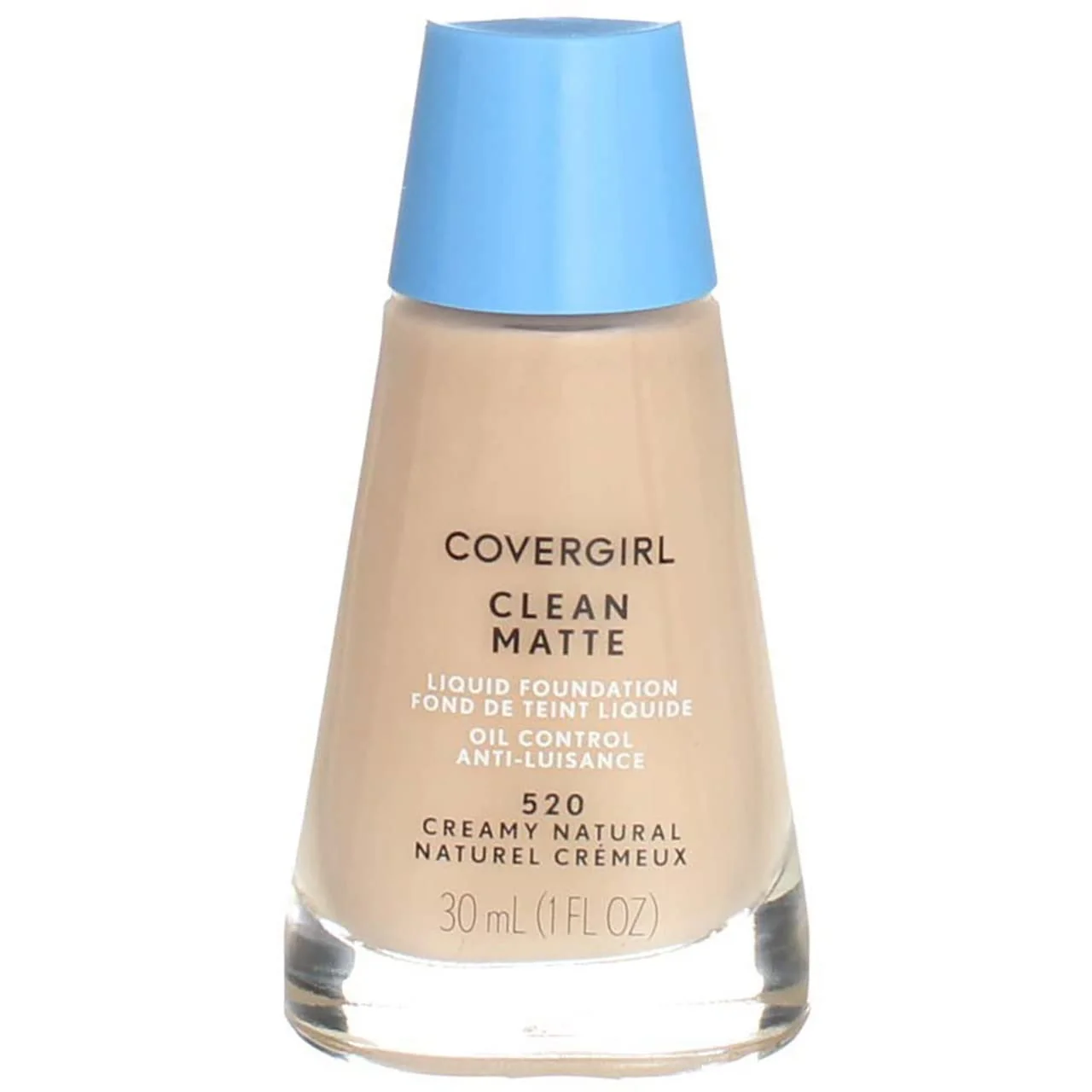Certified CoverGirl Clean Oil Control Liquid Makeup Creamy Natural 520 1 fl oz 30 ml First-Class